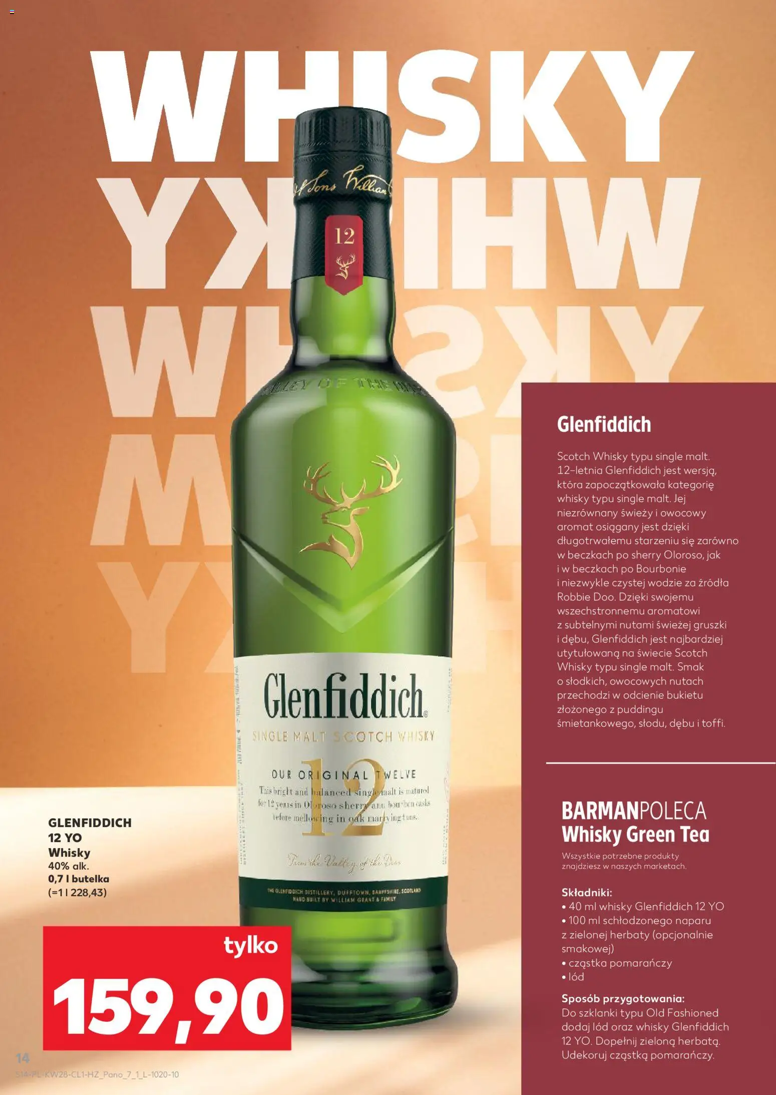 Kaufland Polsko leták - Barek od 09.07.2026 | Strana: 14 | Produkty: Whisky, Sherry