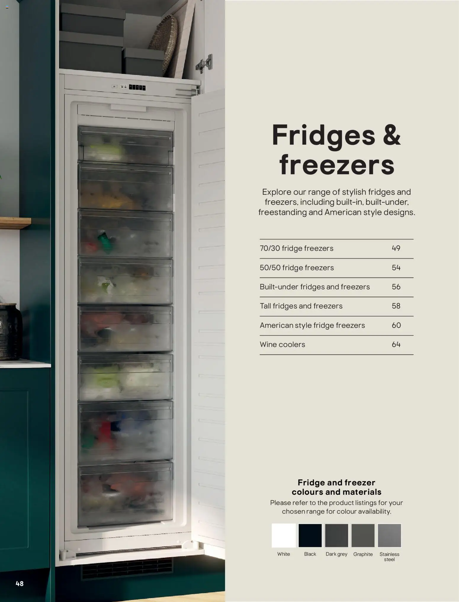 {H1} | Page: 48 | Products: Wine coolers, Wine, Freezer