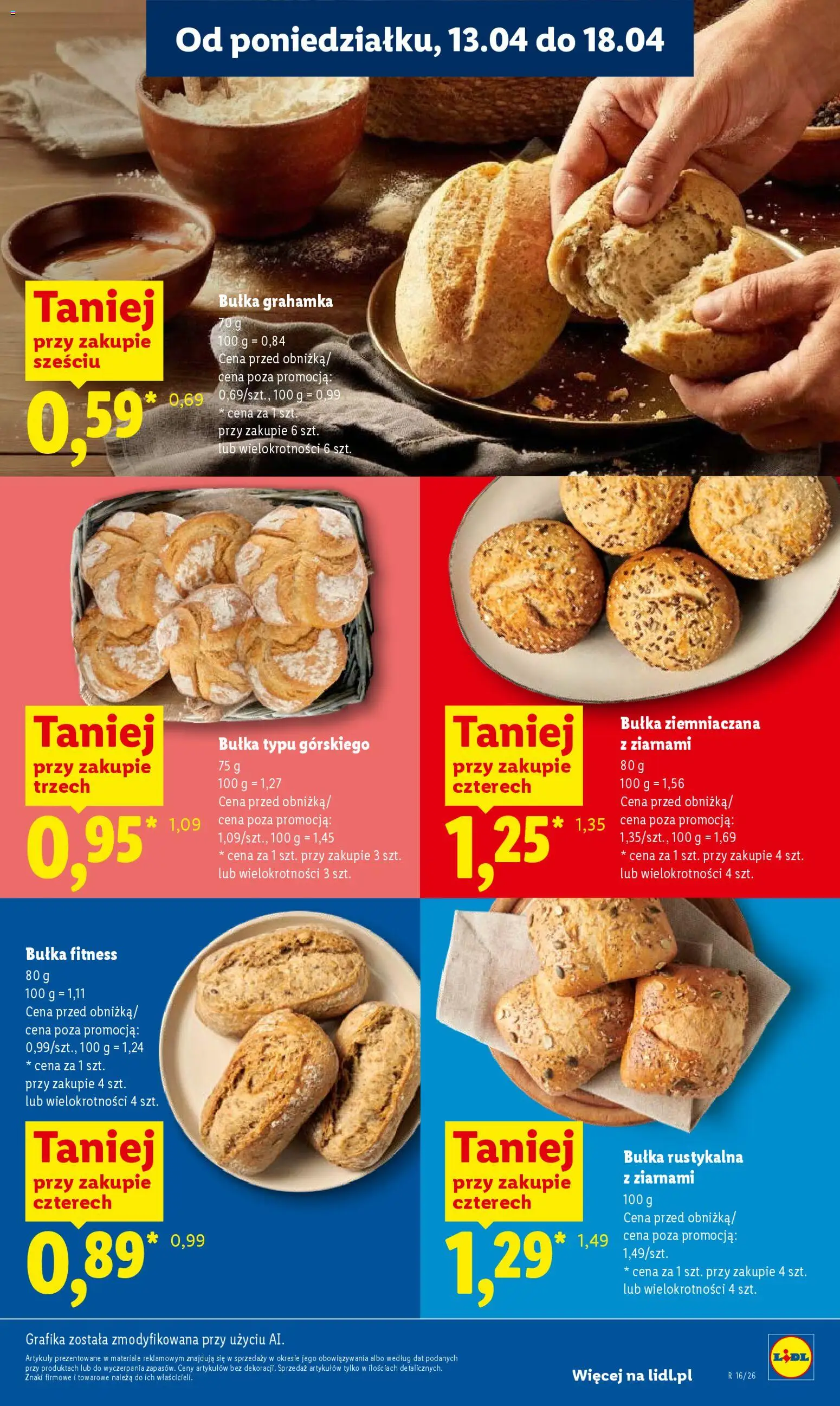 Lidl gazetka od 13.04.2026 | Strona: 49 | Produkty: Bułka fitness, Bułka