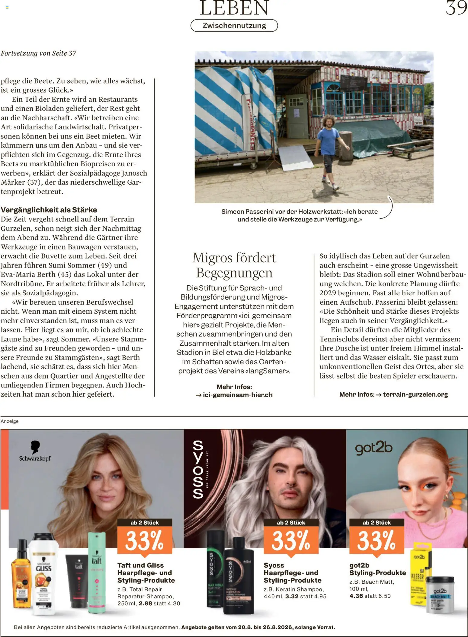 Migros aktionen Magazin – gültig ab 19.08.2026 | Seite: 39