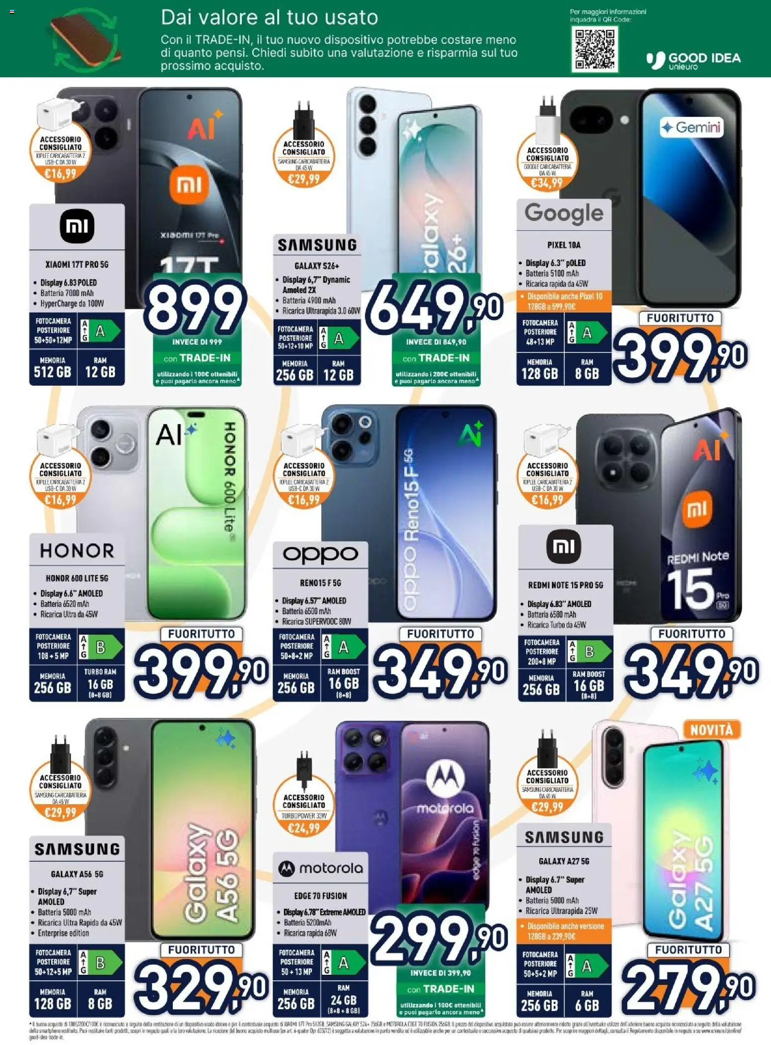 Volantino Unieuro del 27/07/2026 | Pagina: 7 | Prodotti: Samsung Galaxy, Smartphone, Batteria, Samsung
