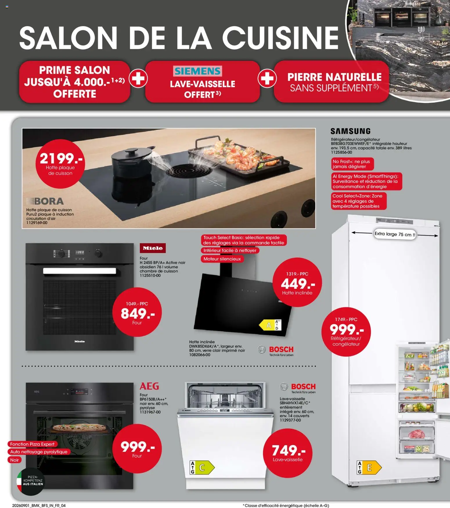 {H1} | Page: 4 | Produits: Plaque a induction, Congélateur, Four, Pizza