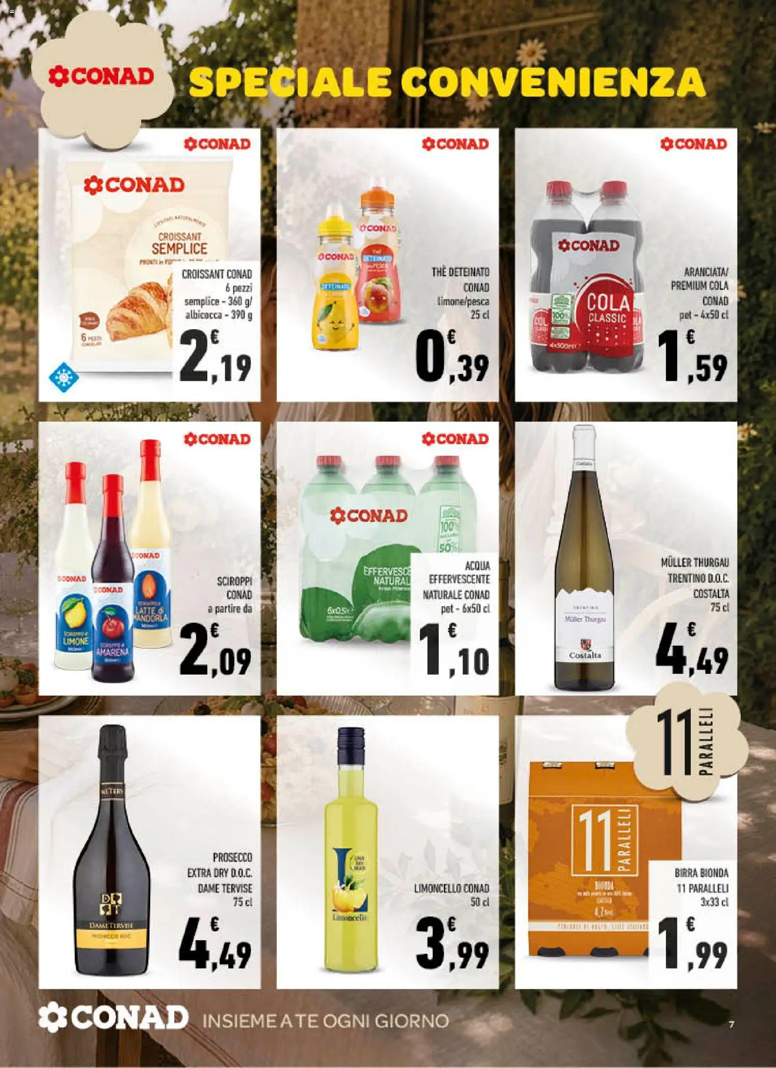 Volantino Conad del 08/07/2026 | Pagina: 7 | Prodotti: Acqua, Latte, Limone, The