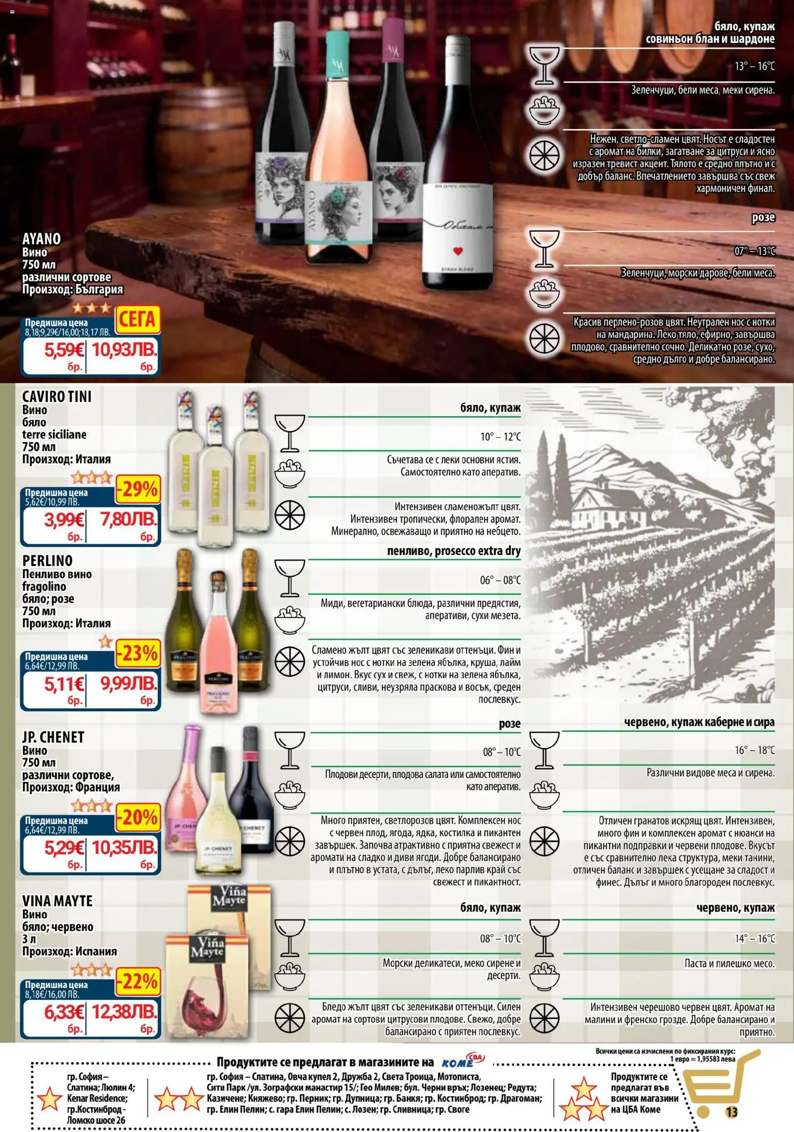 {H1} | Страница: 17 | Продукти: Сирене, Вино, Малини, Аромат