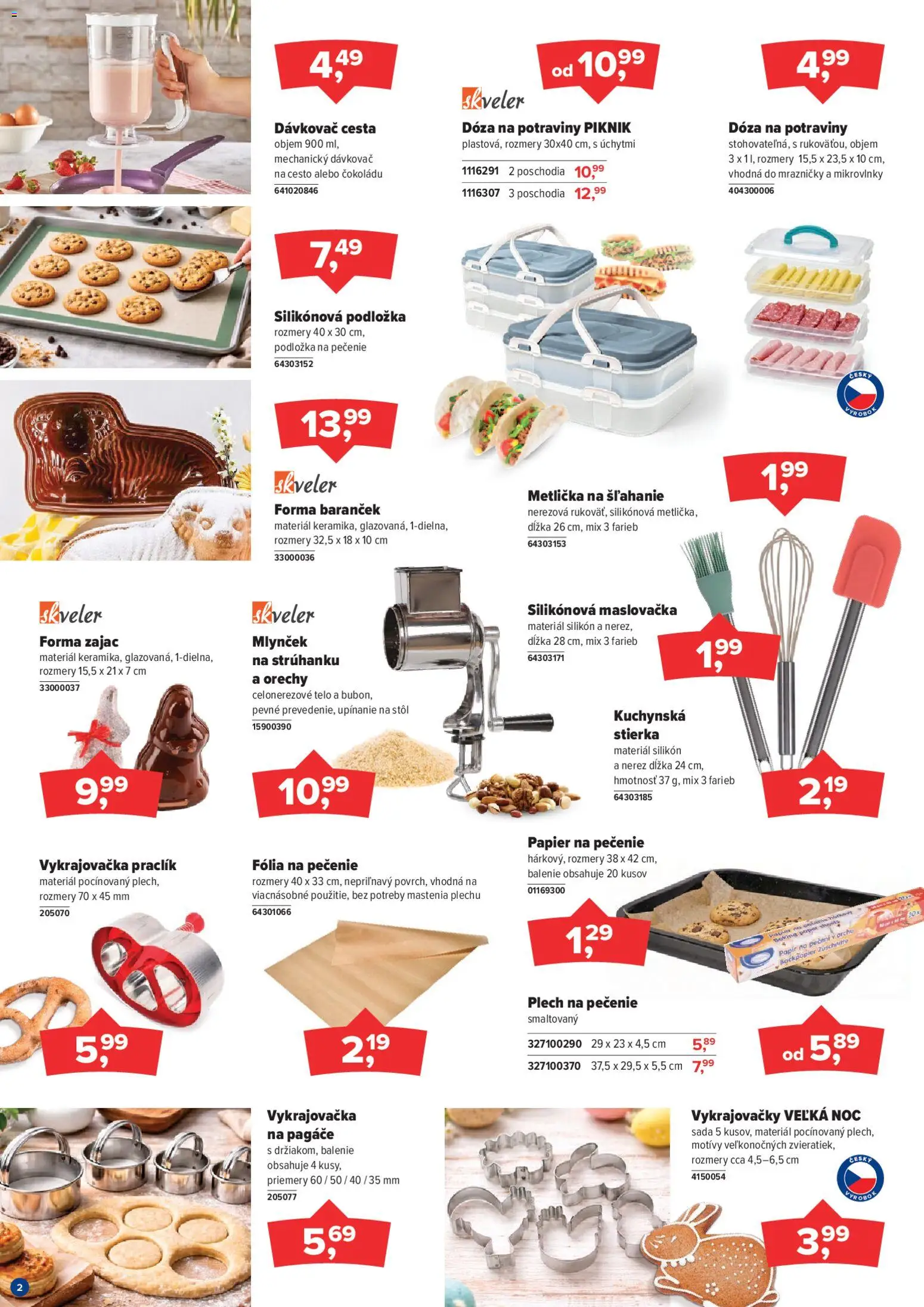 Nové Kinekus akcie – leták je platný od 01.03.2026 | Strana: 2 | Produkty: Stôl, Mrazničky, Fólia