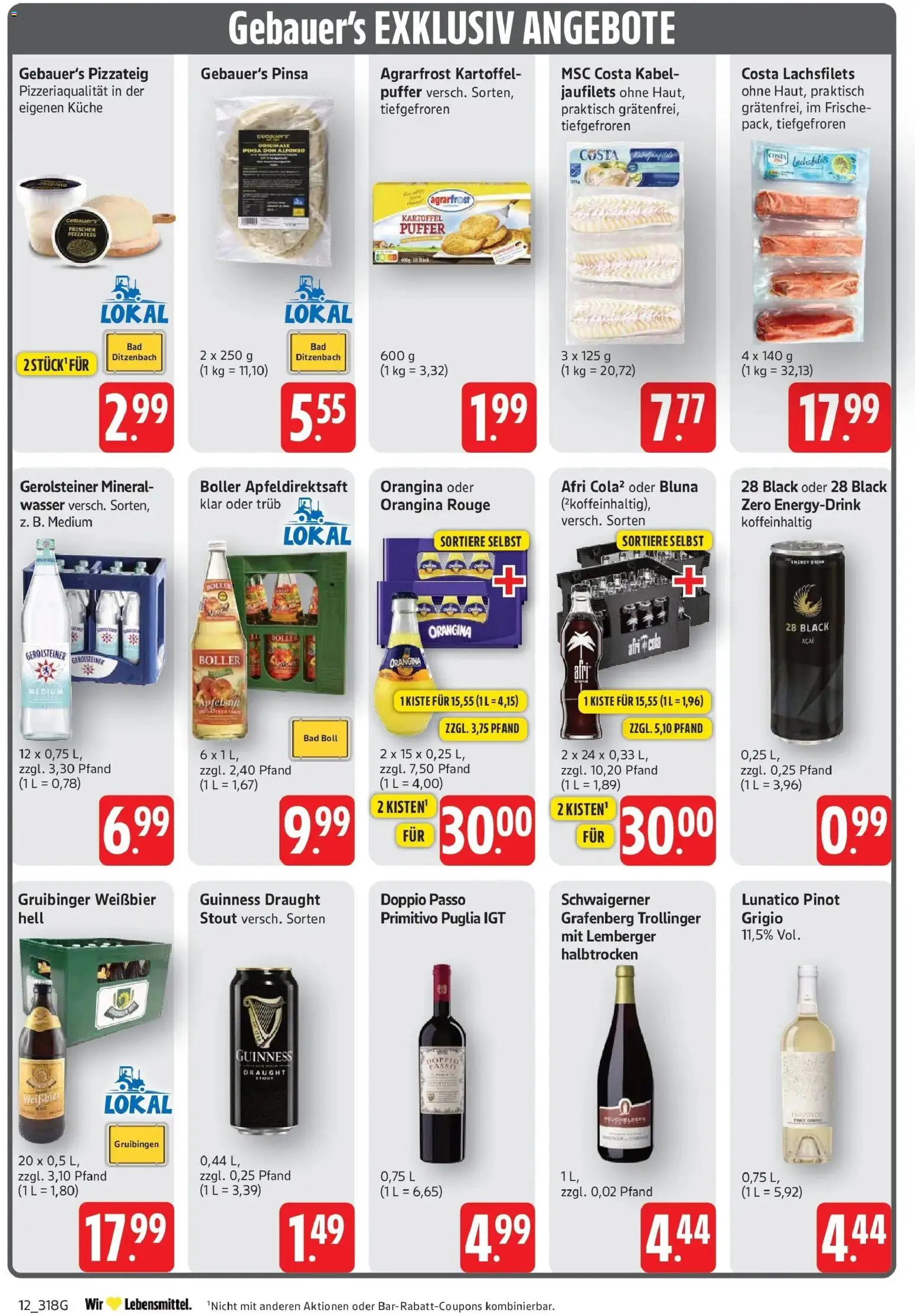 Edeka Prospekt Eislingen (ab 31.08.2026) » Angebote Online | Seite: 12 | Produkte: Weißbier, Rouge, Doppio Passo, Gerolsteiner