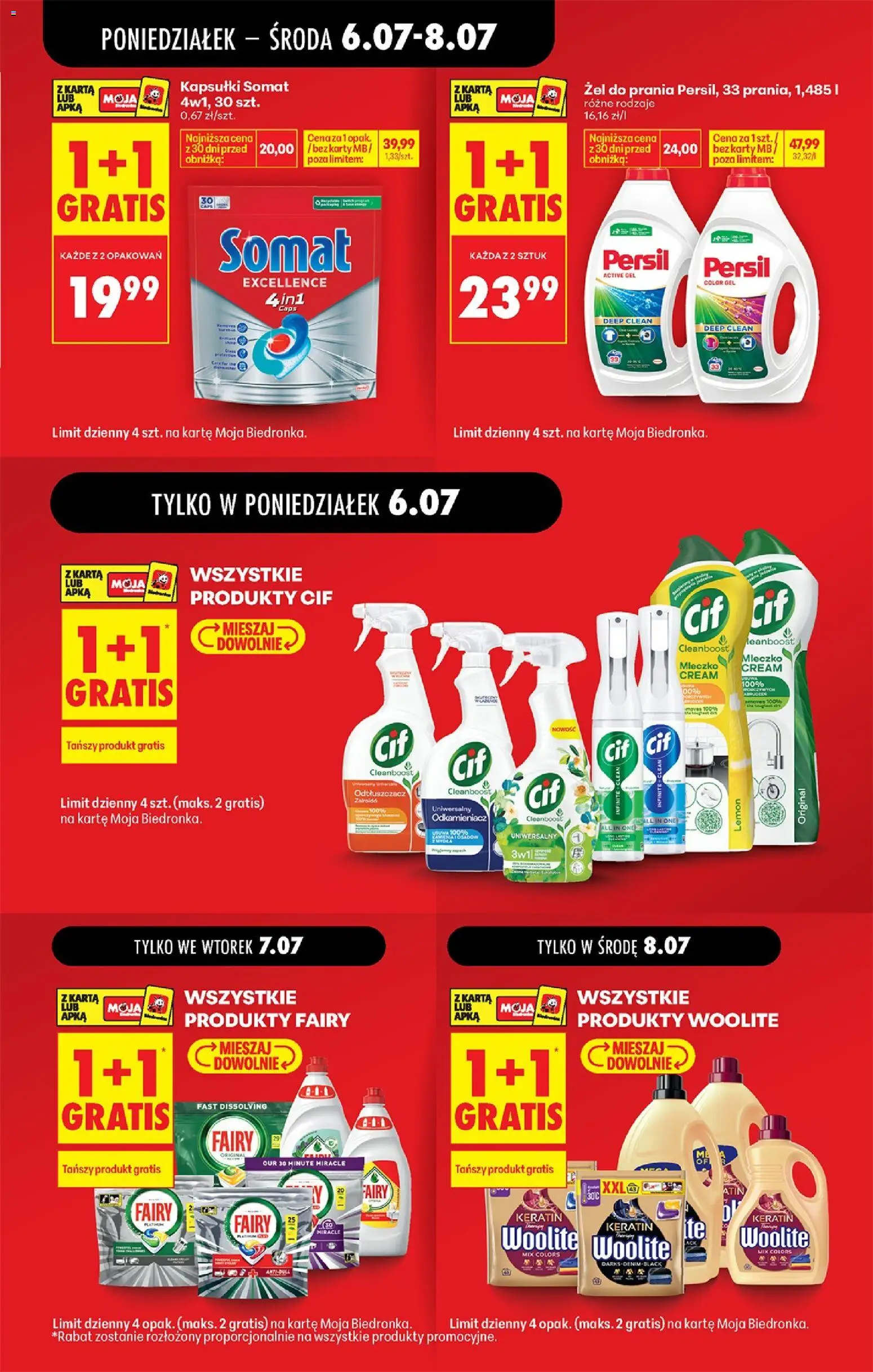 Biedronka Polsko leták od 06.07.2026 | Strana: 13 | Produkty: Cif, Woolite, Somat, Persil