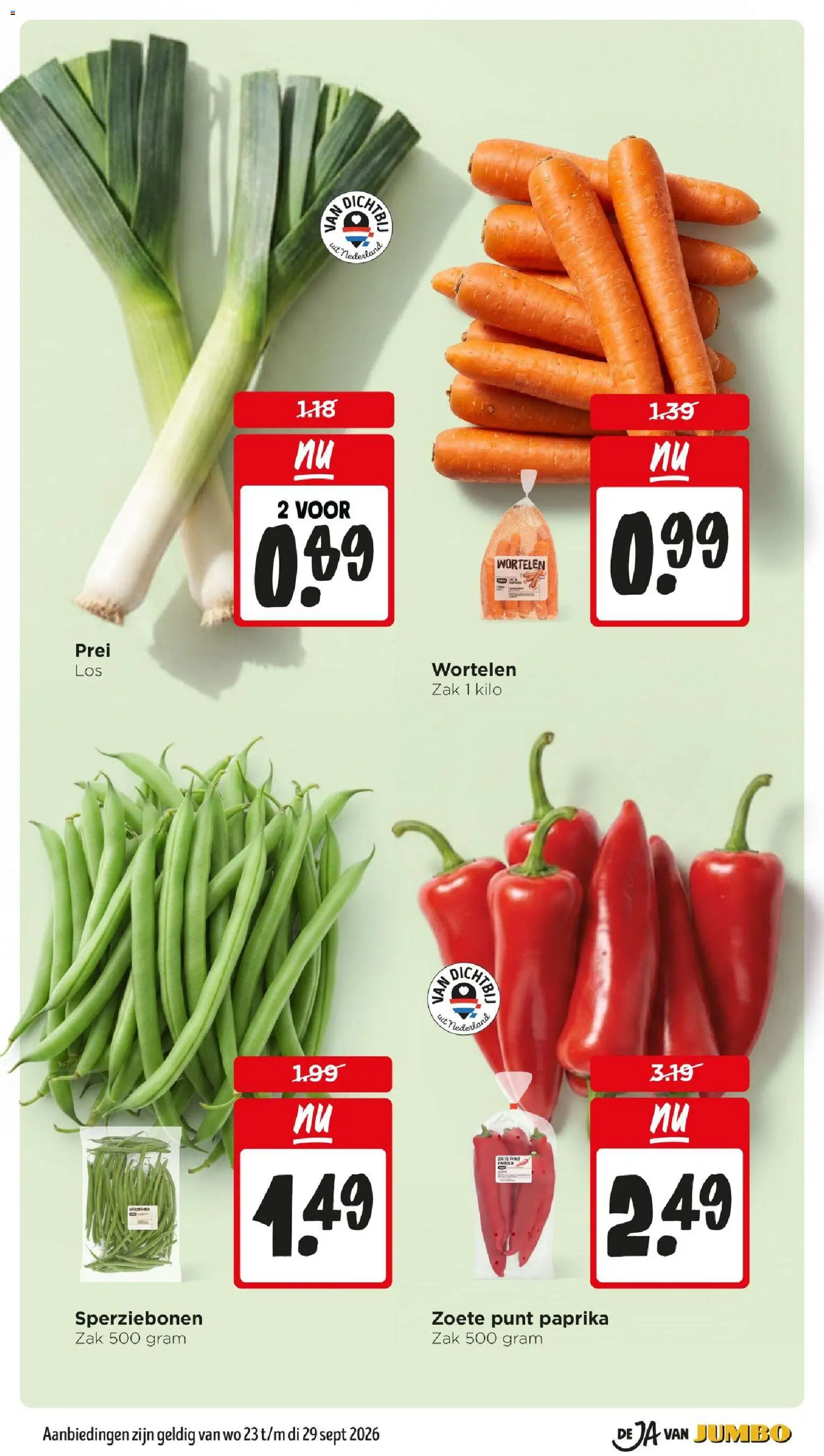 {H1} | Pagina: 25 | Producten: Wortelen, Prei, Zak, Paprika