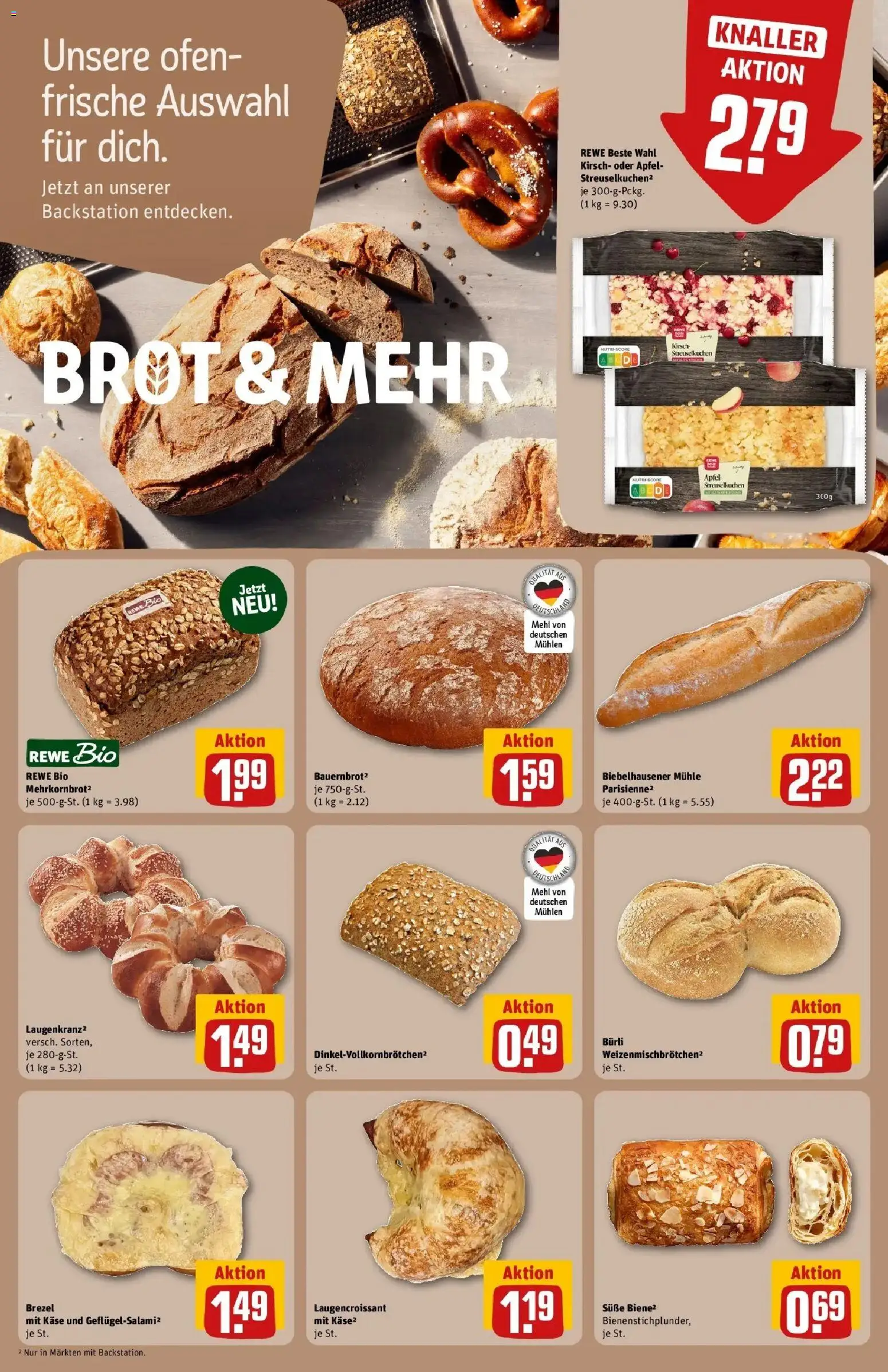 Rewe Prospekt Mannheim – gültig ab 13.07.2026 | Seite: 19 | Produkte: Ofen, Mehl, Käse, Brot