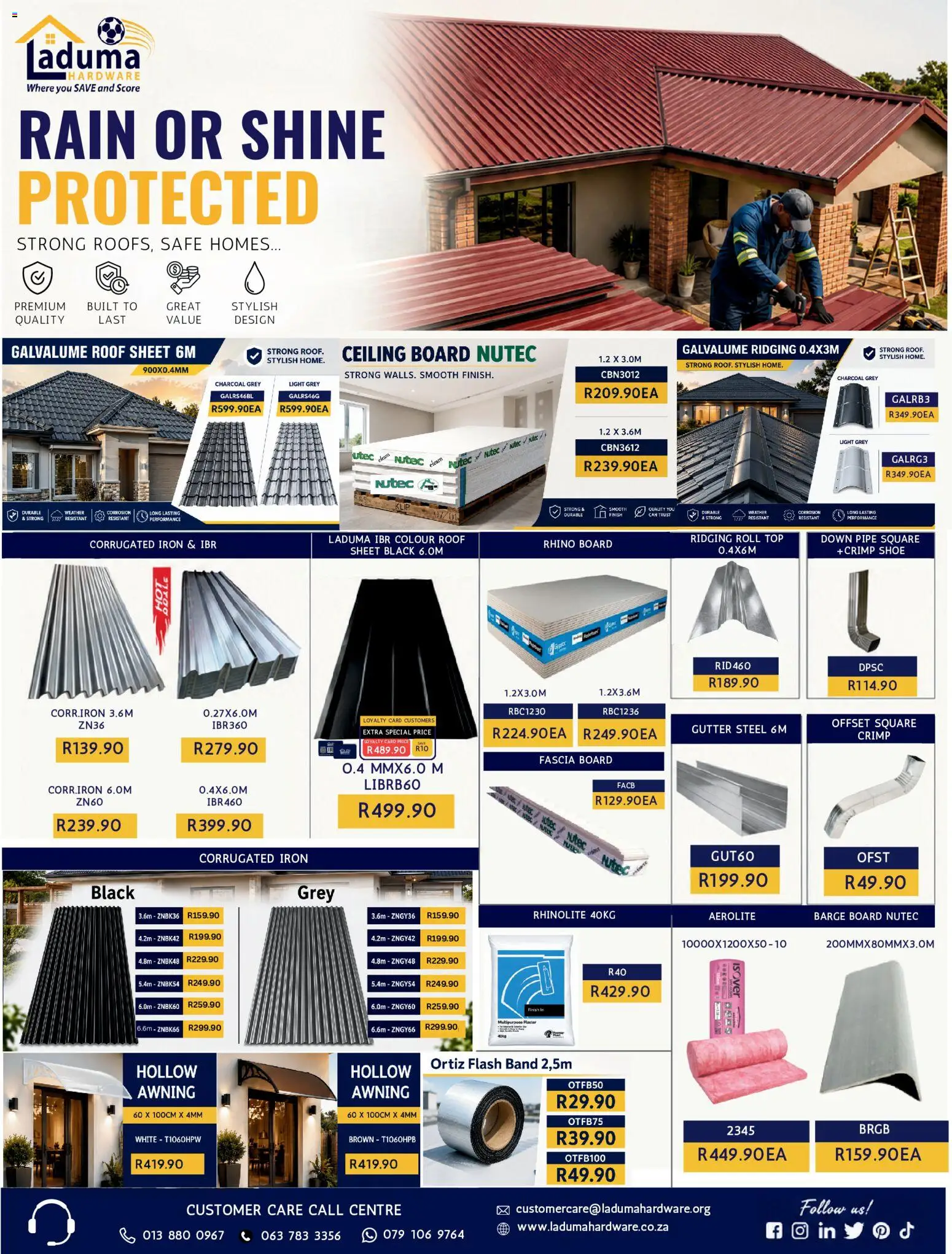 New Laduma Hardware catalogue – valid from 01/08/2026 | Page: 7 | Products: Iron, Light, Pipe, Plaster