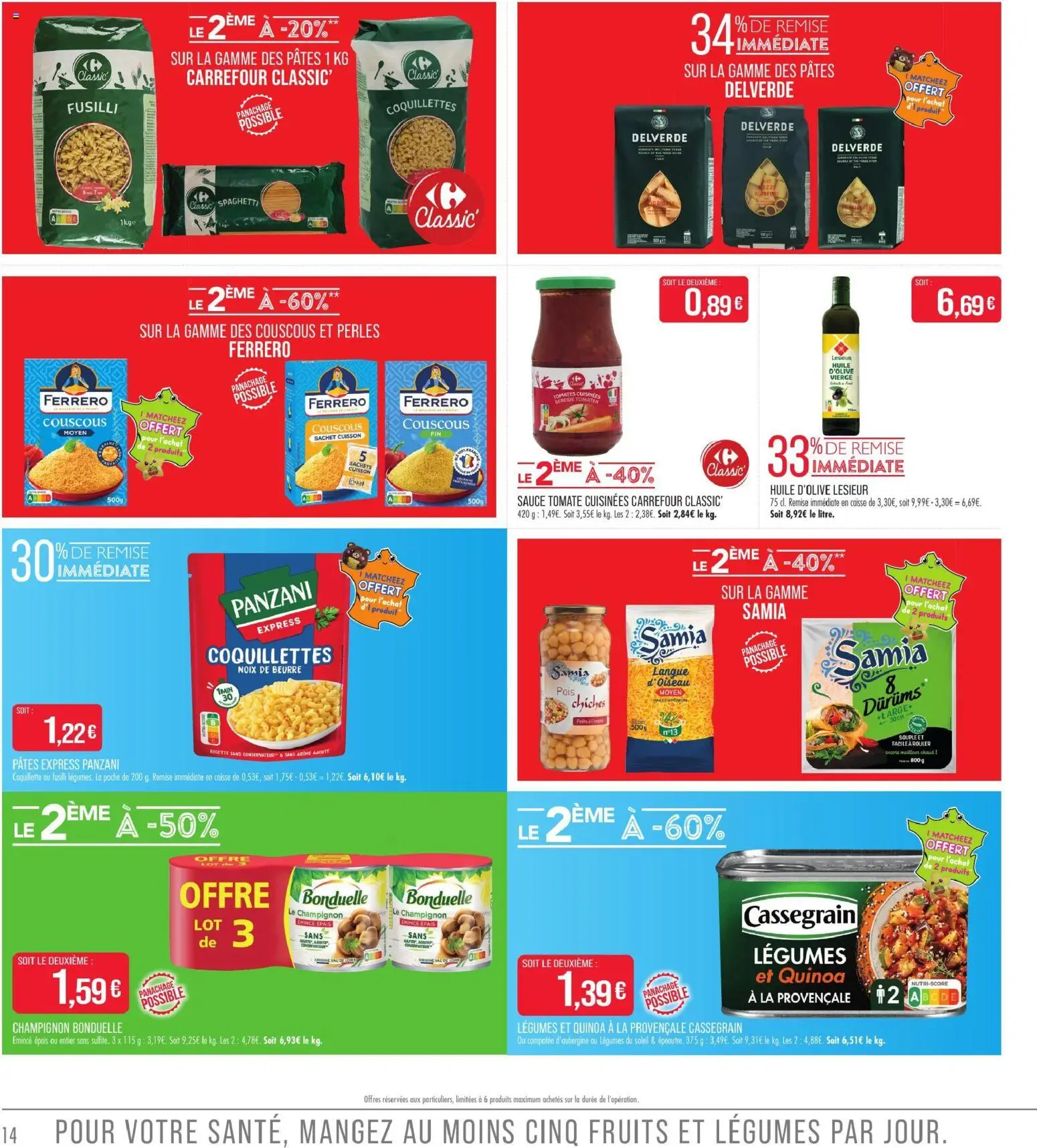 {H1} | Page: 14 | Produits: Spaghetti, Cassegrain, Tomates, Noix