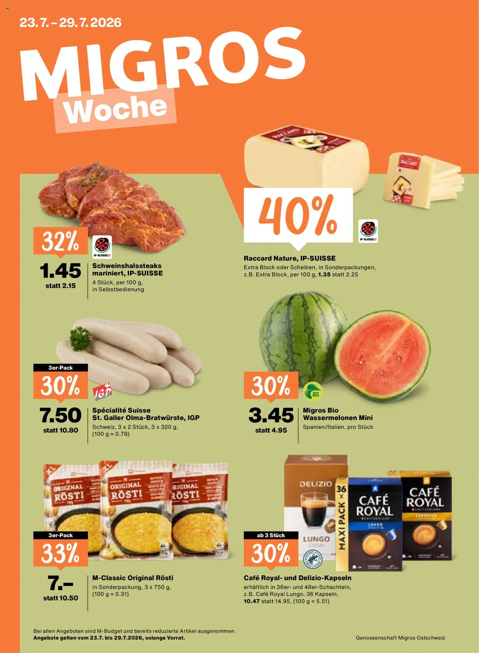 Migros aktionen – gültig ab 23.07.2026 | Seite: 1