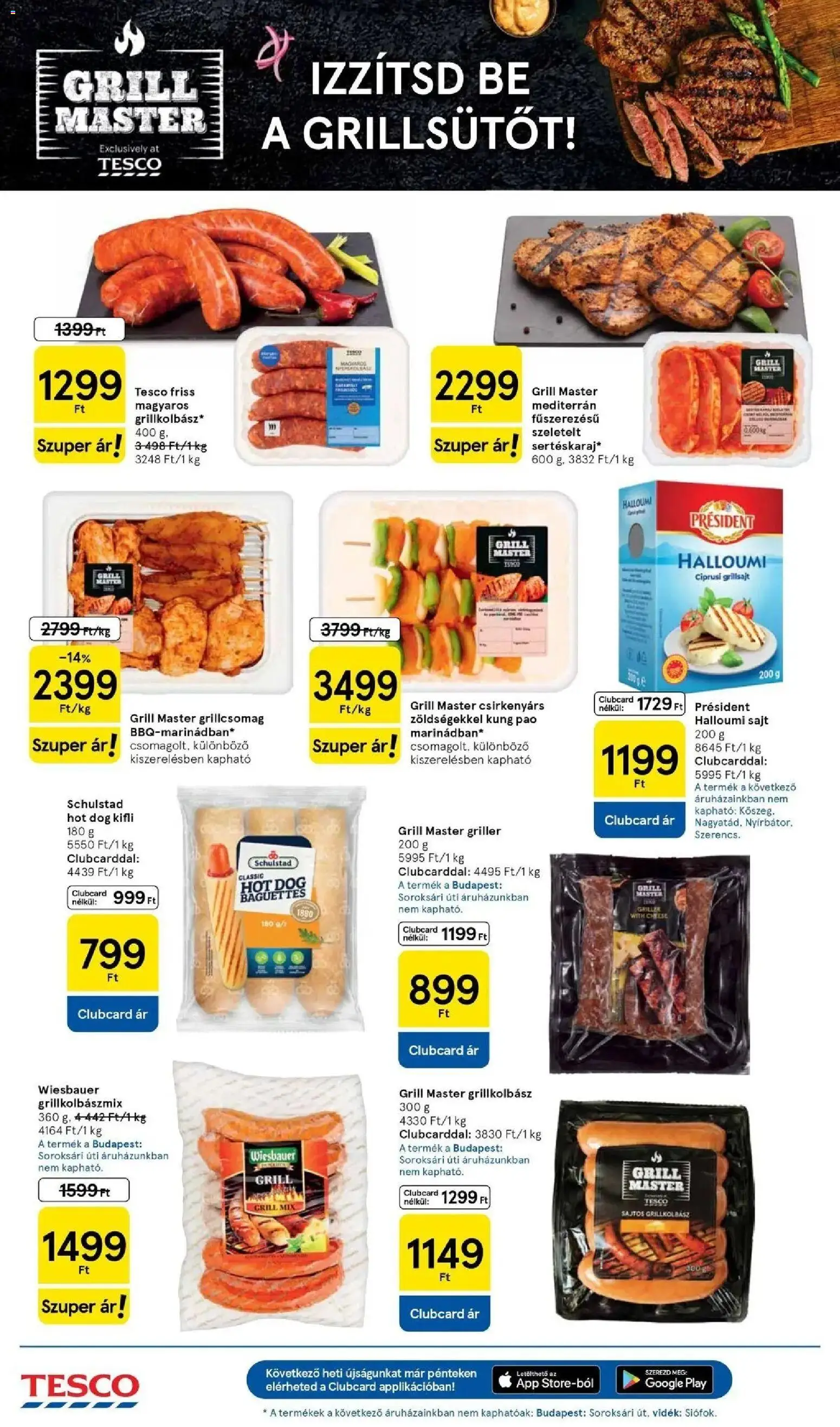 Tesco akciós ujság - amely érvényes a következő dátumtól: 29.04.2026 | Oldal: 12 | Termékek: Hot dog, Grillkolbász, Grillsajt, Sajt
