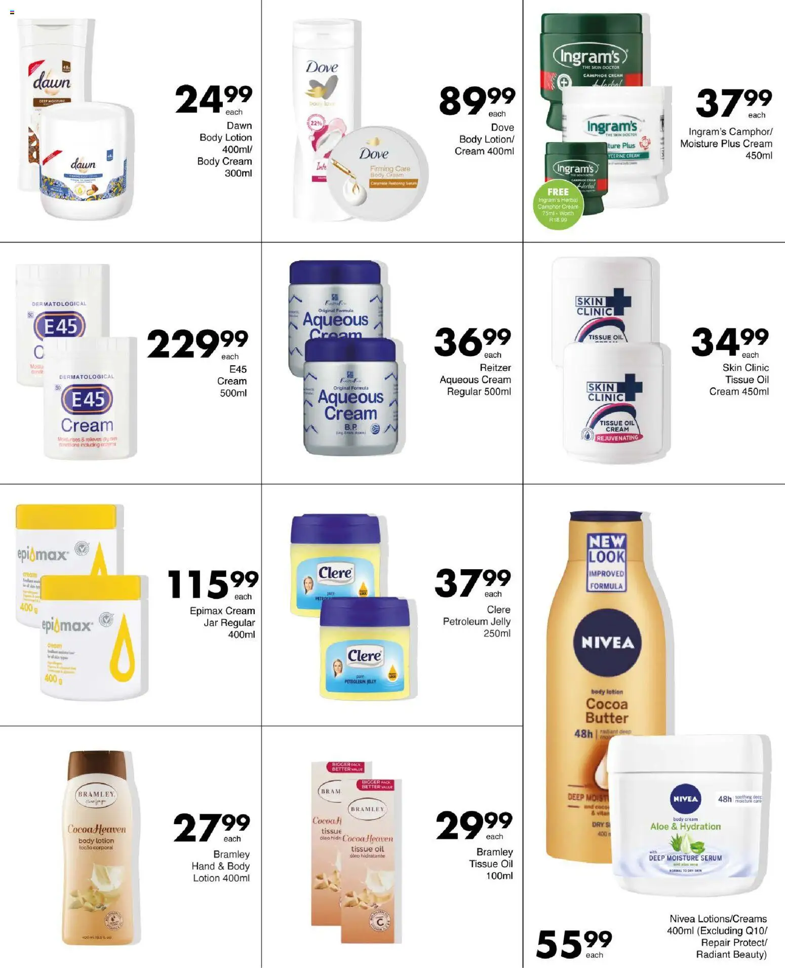 New Save catalogue – valid from 29/09/2026 | Page: 65 | Products: Cocoa butter, Oil, Cream cream, Petroleum jelly