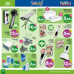 Anteprima del volantino Franzy's volantino valido a partire dal 22/08/2026 | Pagina: 6 | Prodotti: Spazzola, Contenitore, USB, Asciugacapelli