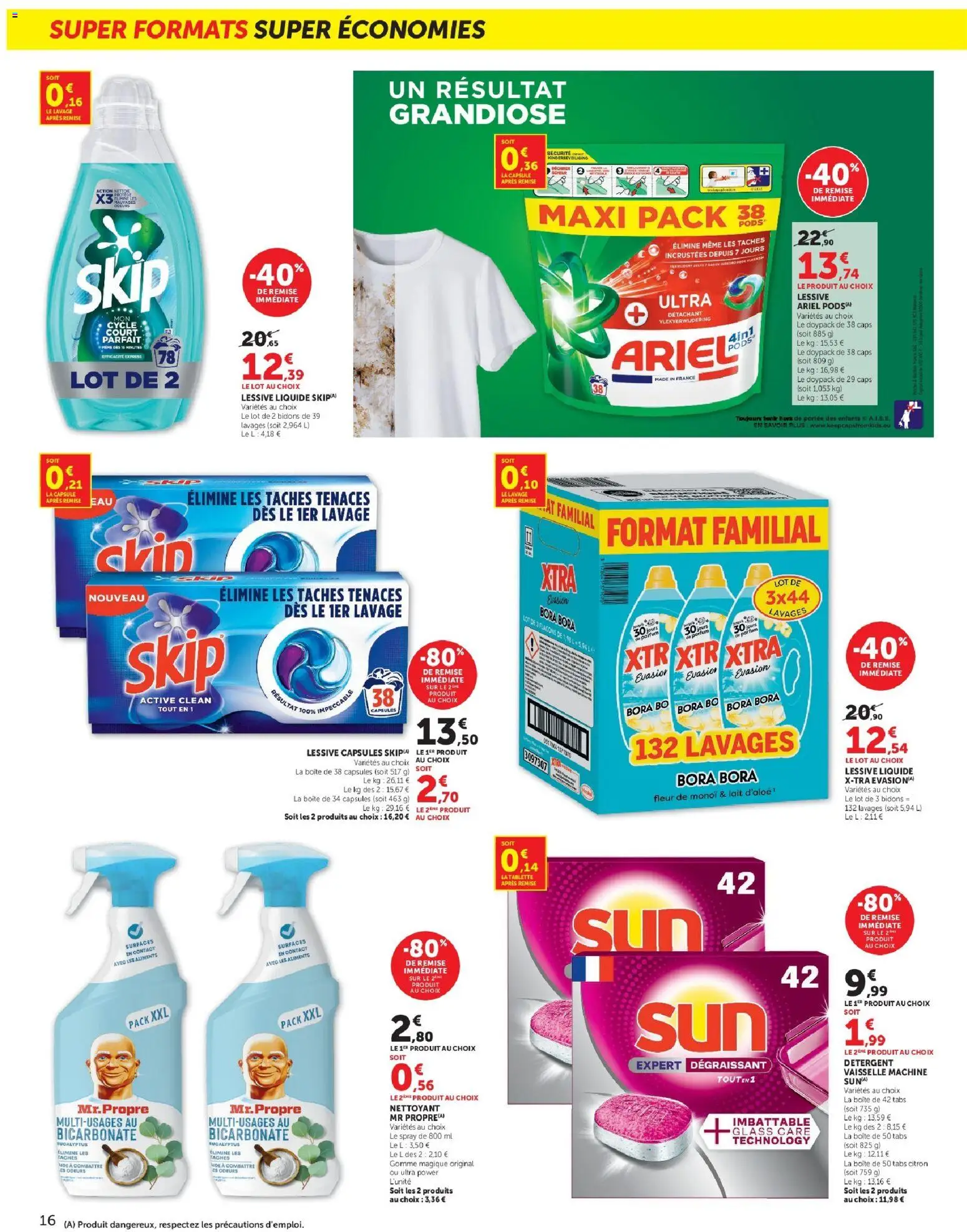 {H1} | Page: 16 | Produits: Tablette, Vaisselle, Lessive, Lessive capsules Skip