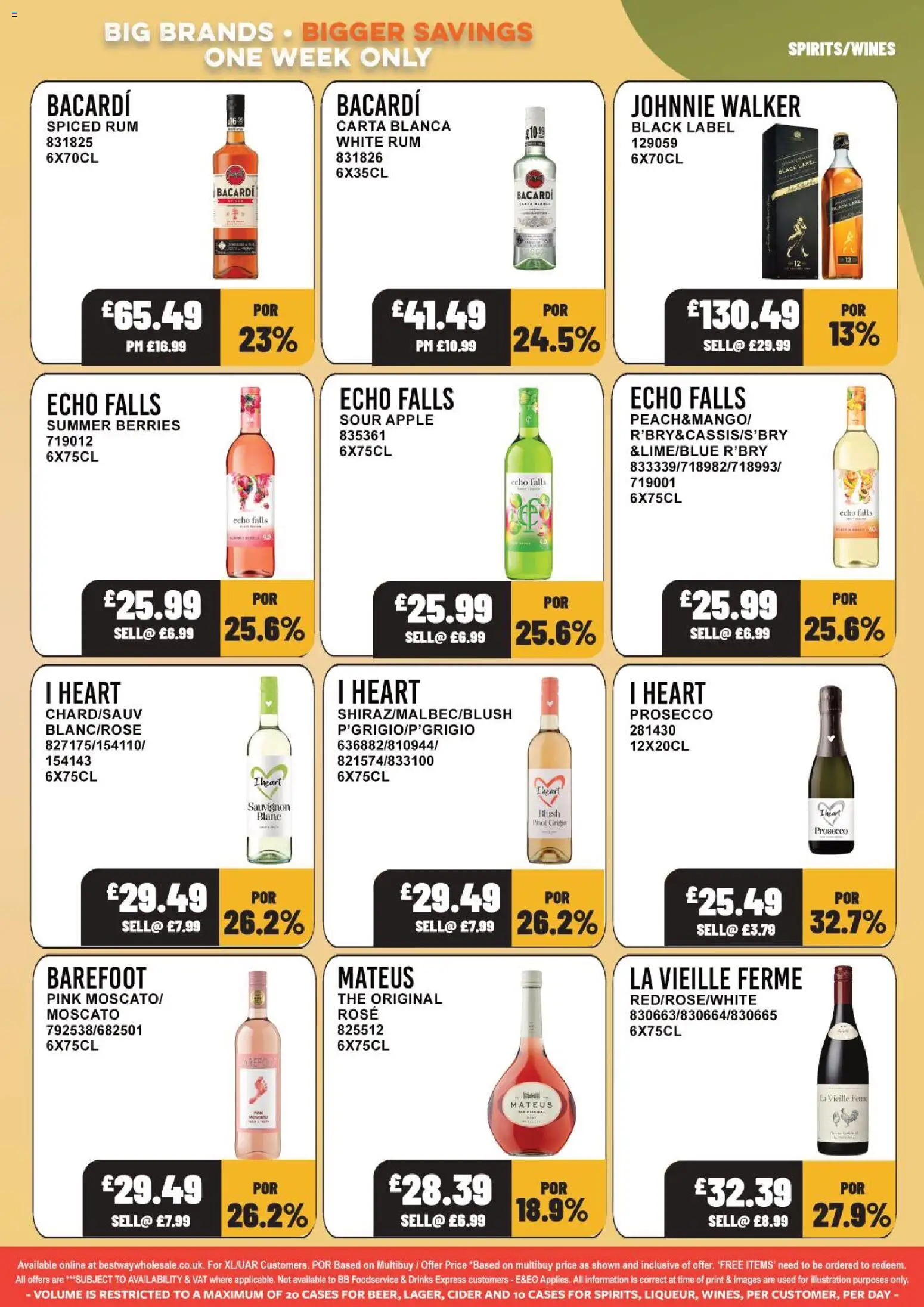 {H1} | Page: 9 | Products: Prosecco, Cider, Drinks, Rum