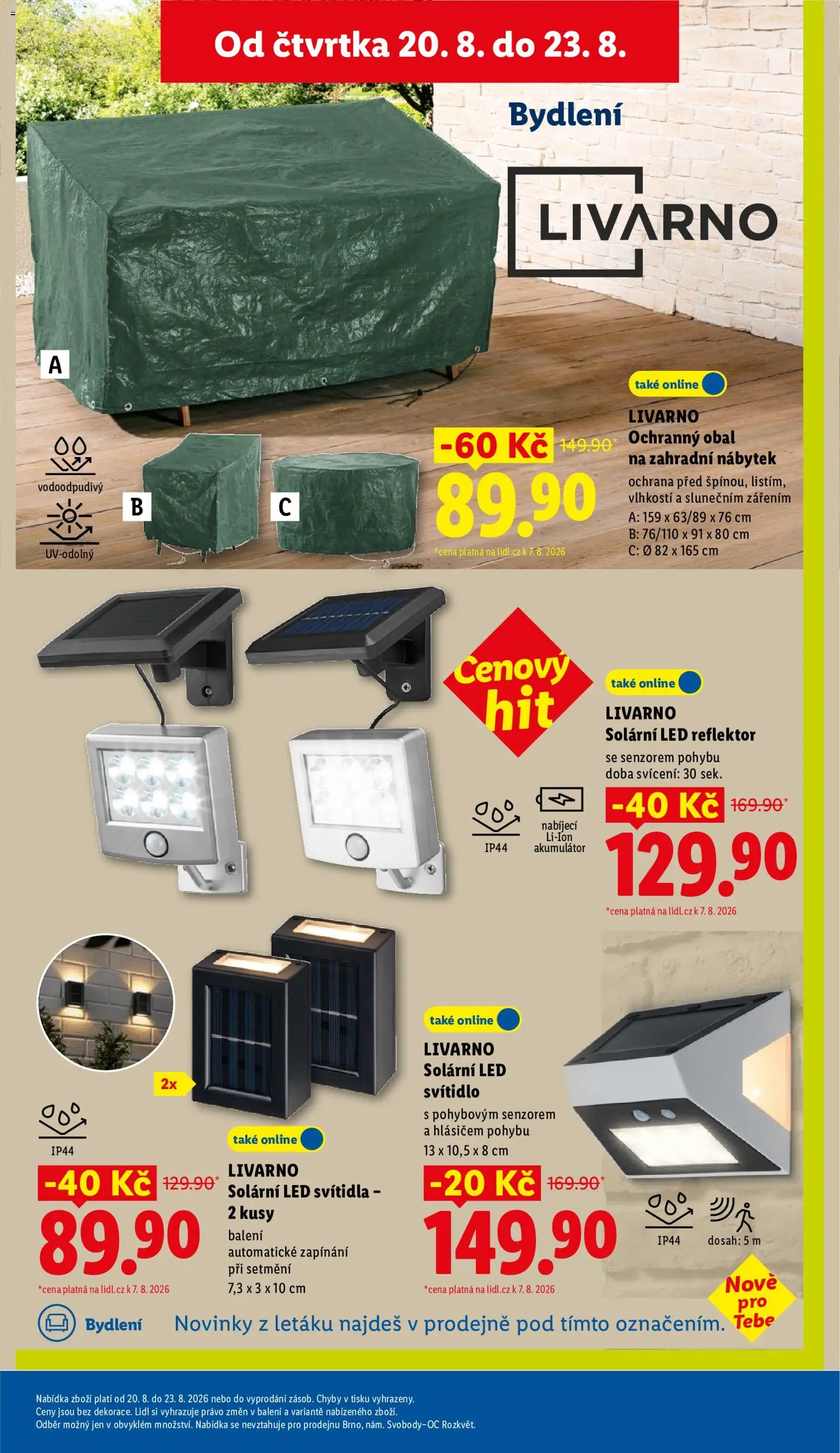 Lidl leták od 20.08.2026 | Strana: 37 | Produkty: Obal na zahradní nábytek, Nábytek, Zahradní nábytek, Reflektor