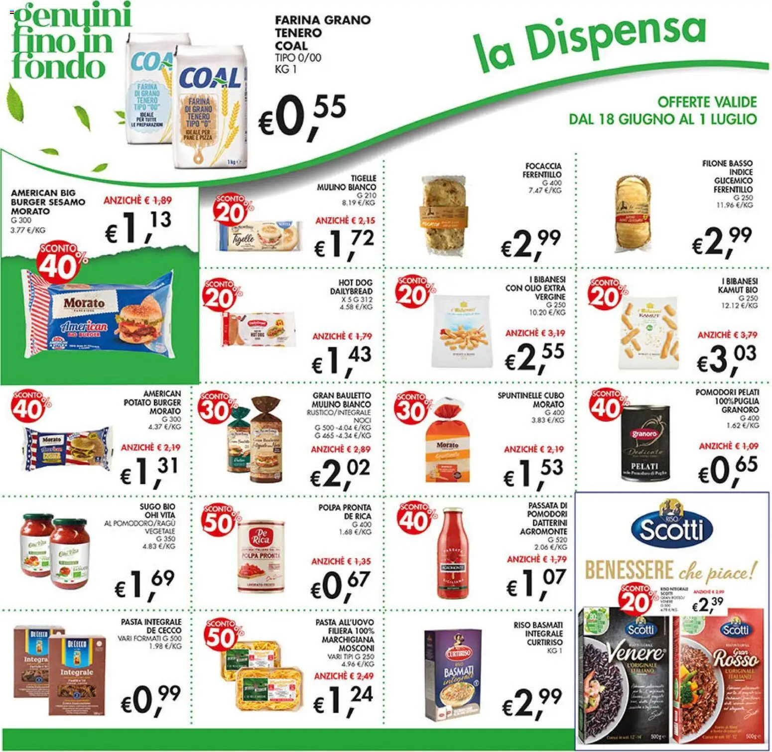 Volantino Coal del 18.06.2026 | Pagina: 19 | Prodotti: Riso Basmati, Pizza, Olio, Farina