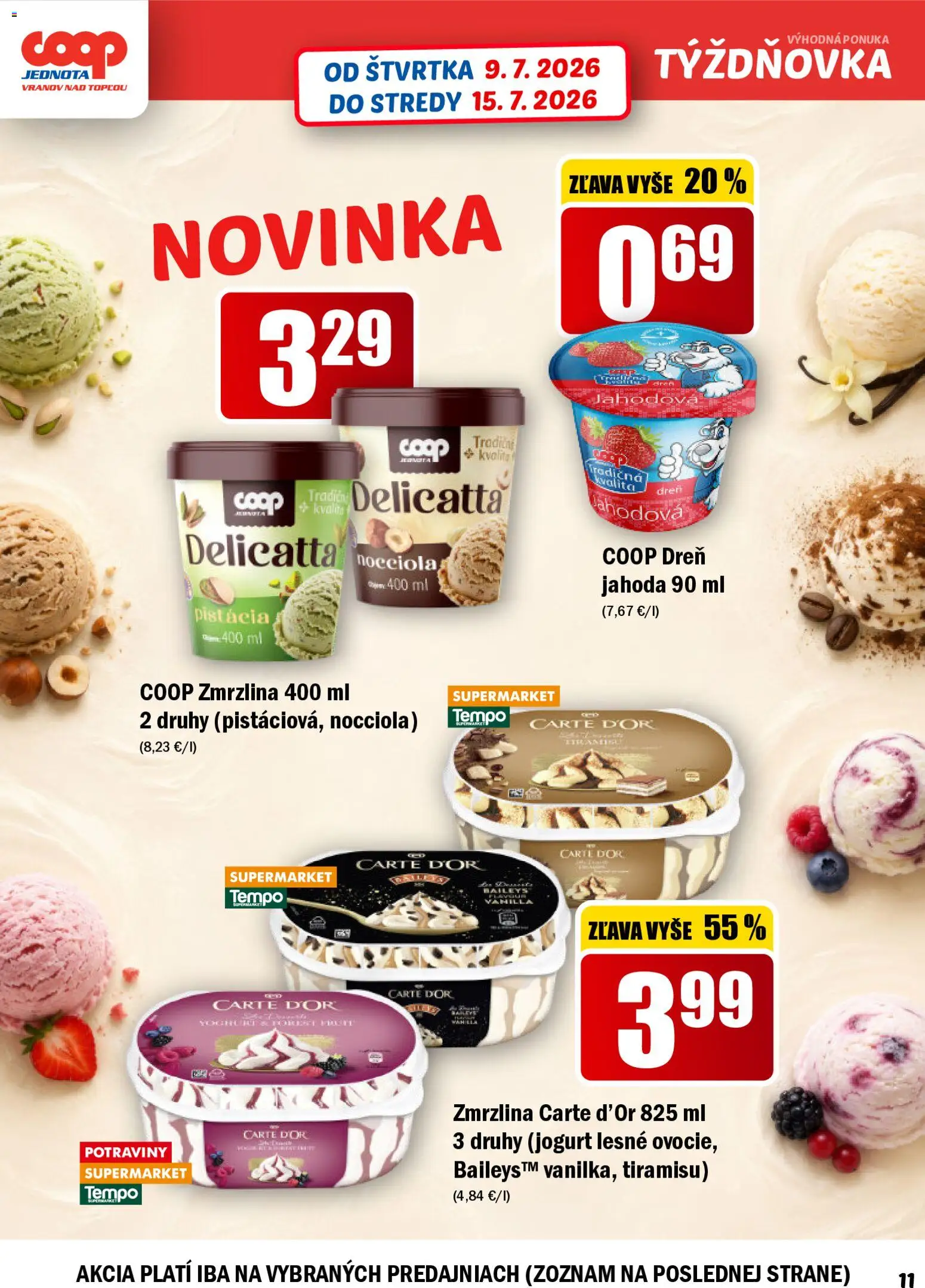 Nové COOP Jednota akcie – leták je platný od 09.07.2026 | Strana: 11
