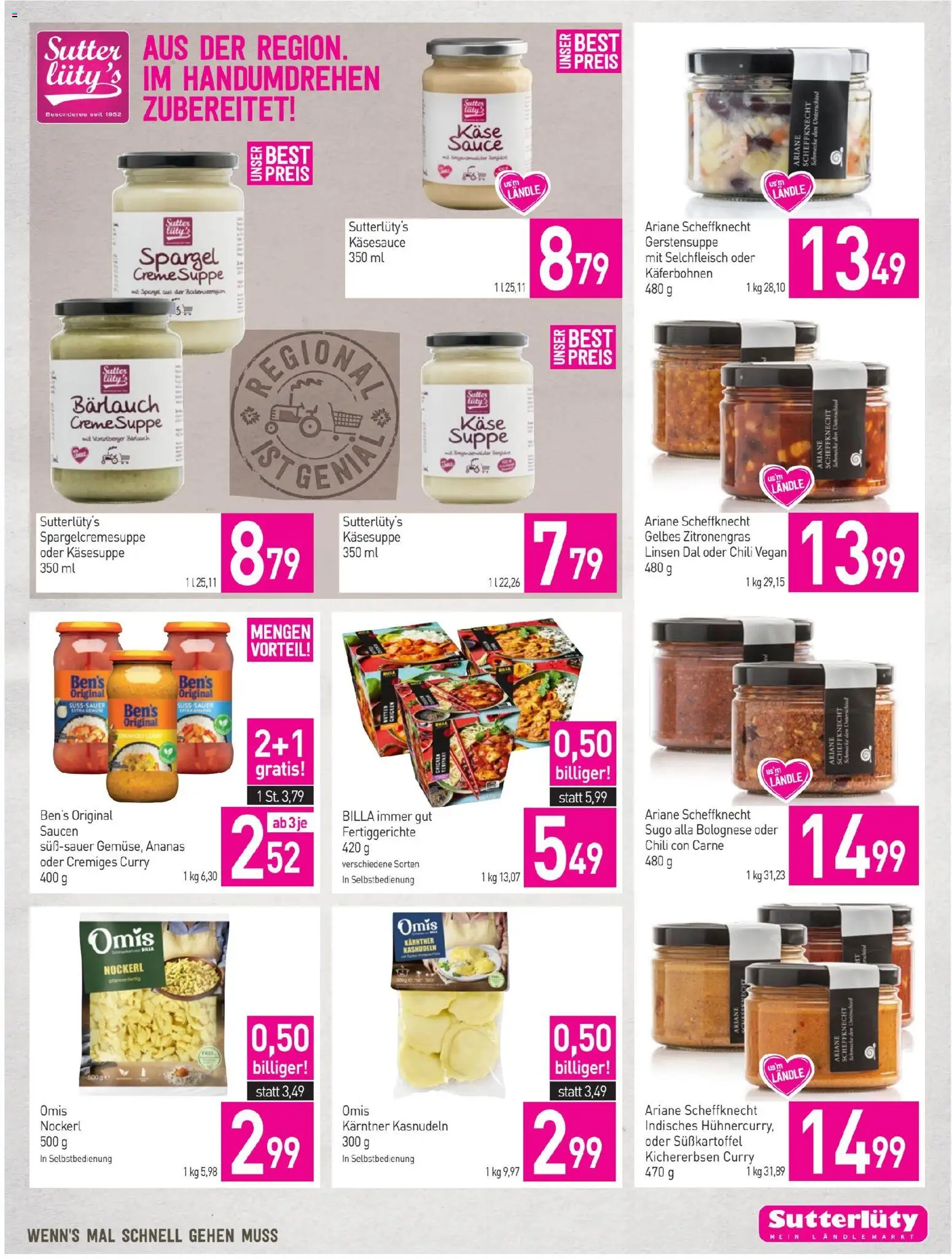 Sutterlüty Flugblatt gültig ab 28.05.2026 | Seite: 11 | Produkte: Gemüse, Fertiggerichte, Creme, Ananas