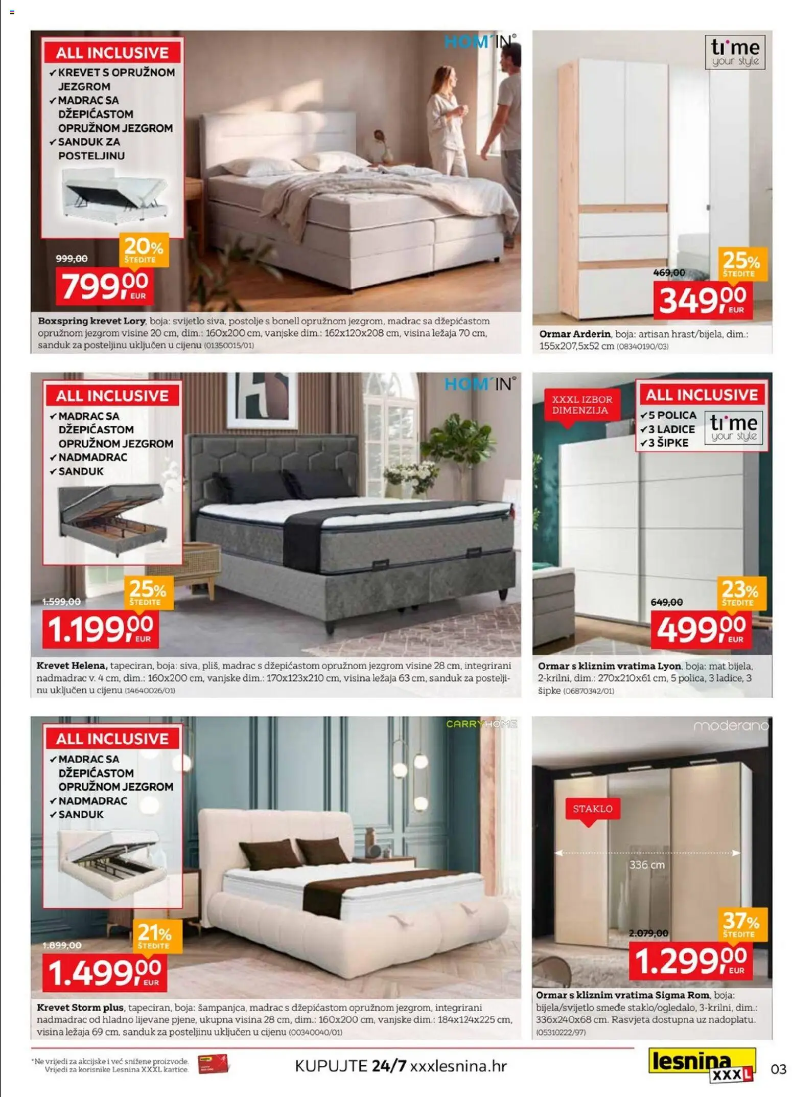Lesnina katalog | vrijedi od 13.07.2026 | Stranica: 3 | Proizvodi: Krevet, Ormar, Polica, Ladice