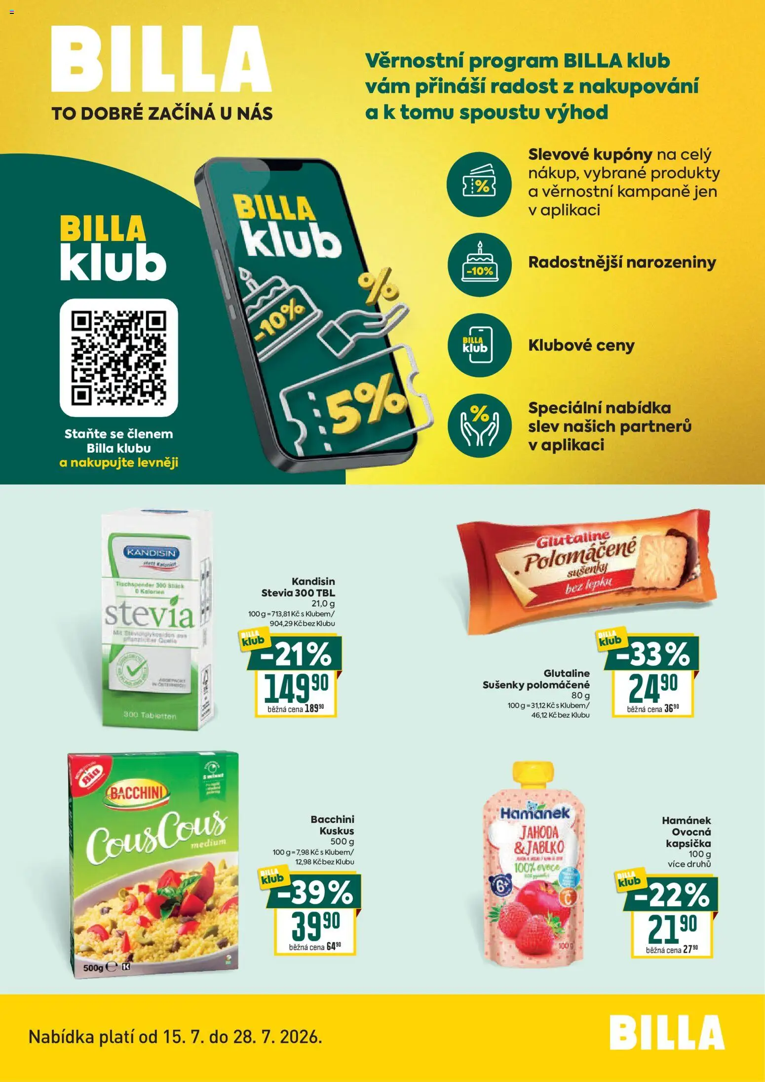 Billa leták od 15.07.2026 + Akce příští týden catalogue cover