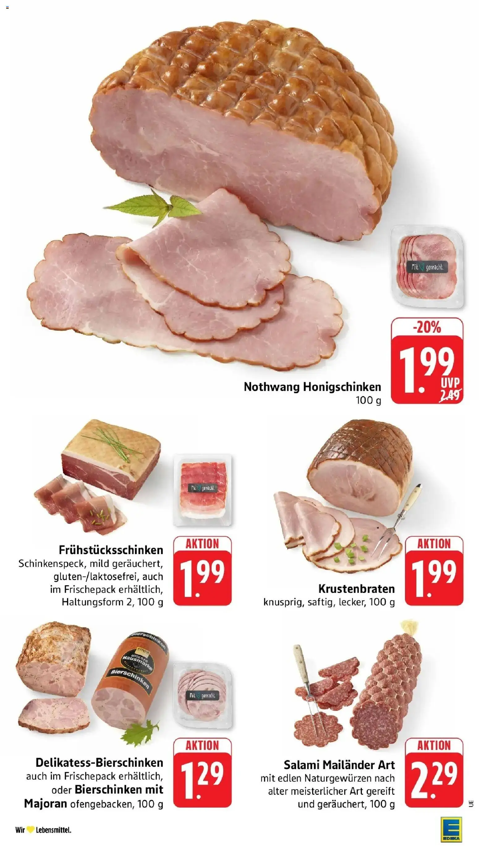 Edeka Prospekt Heilbronn-Sontheim – gültig ab 27.07.2026 | Seite: 6 | Produkte: Krustenbraten, Salami