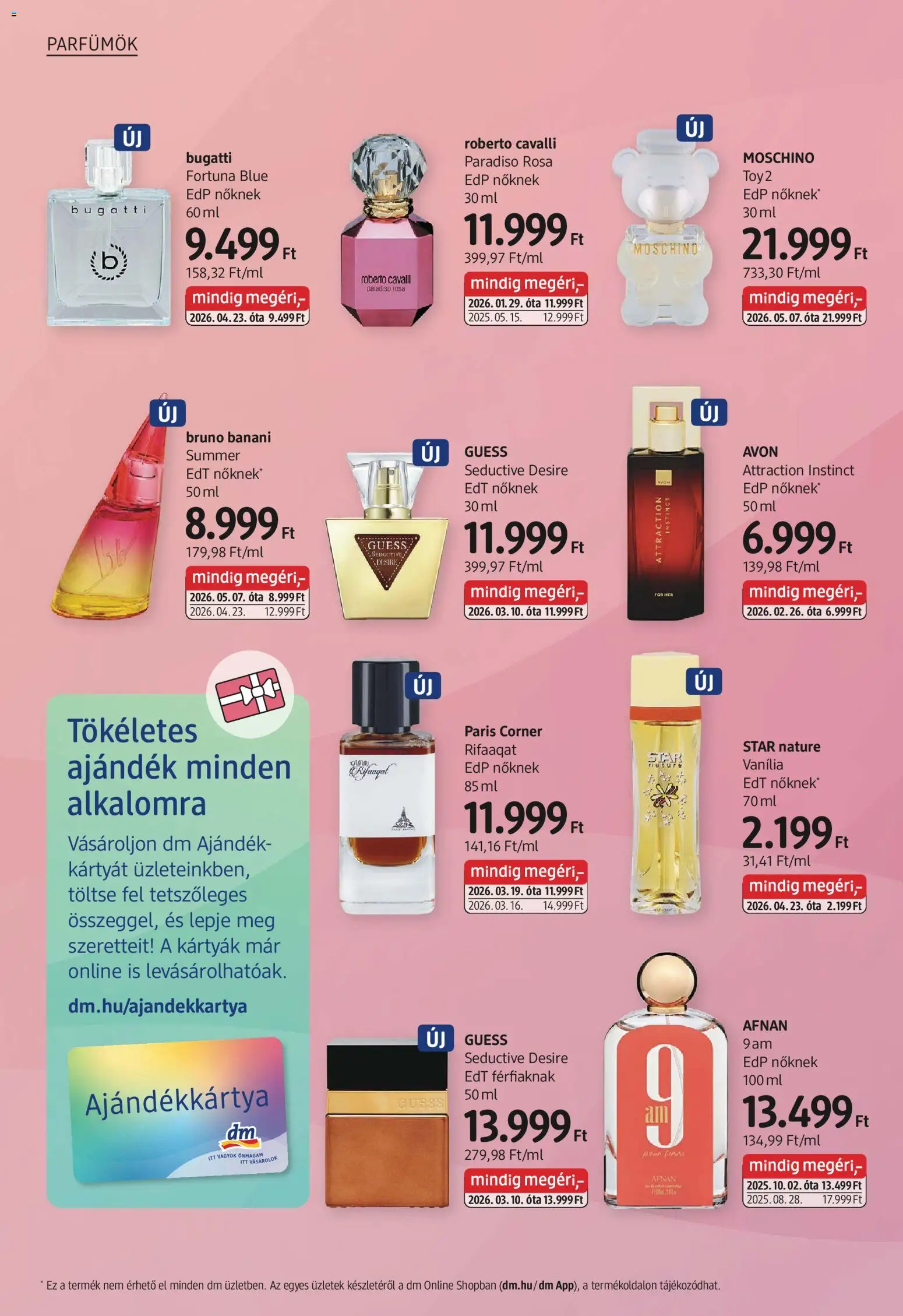 DM Drogerie Markt akciós ujság - amely érvényes a következő dátumtól: 07.05.2026 | Oldal: 8 | Termékek: Parfumok