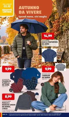 Anteprima del volantino Aldi volantino valido a partire dal 05/10/2026 | Pagina: 24 | Prodotti: Giacca, Pigiama, Cardigan