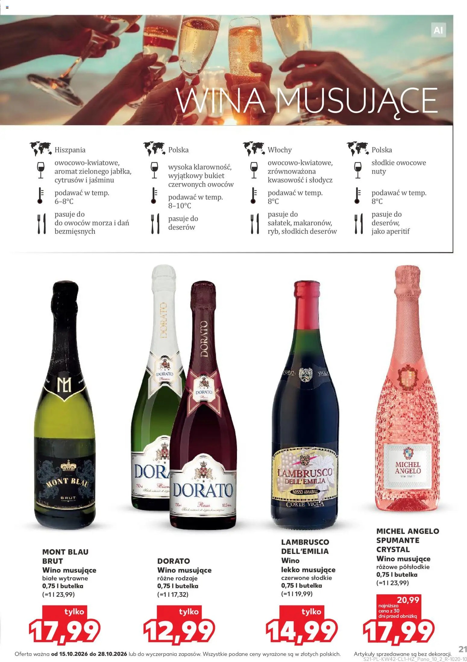 Kaufland Polsko leták - Barek od 15.10.2026 | Strana: 21 | Produkty: Lambrusco