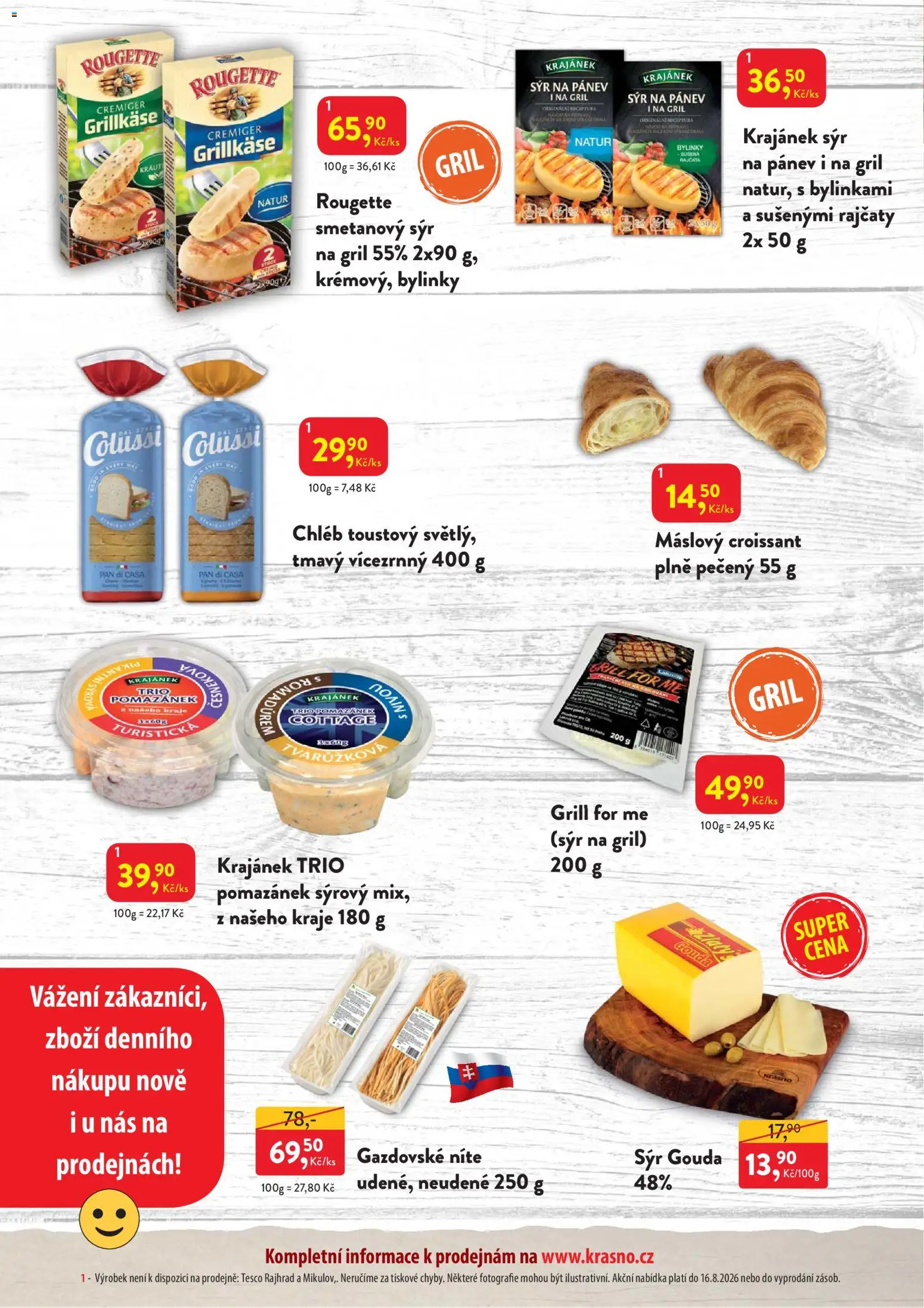 MP Krásno leták od 03.08.2026 | Strana: 2 | Produkty: Gouda, Sýr, Sýr na gril, Gril