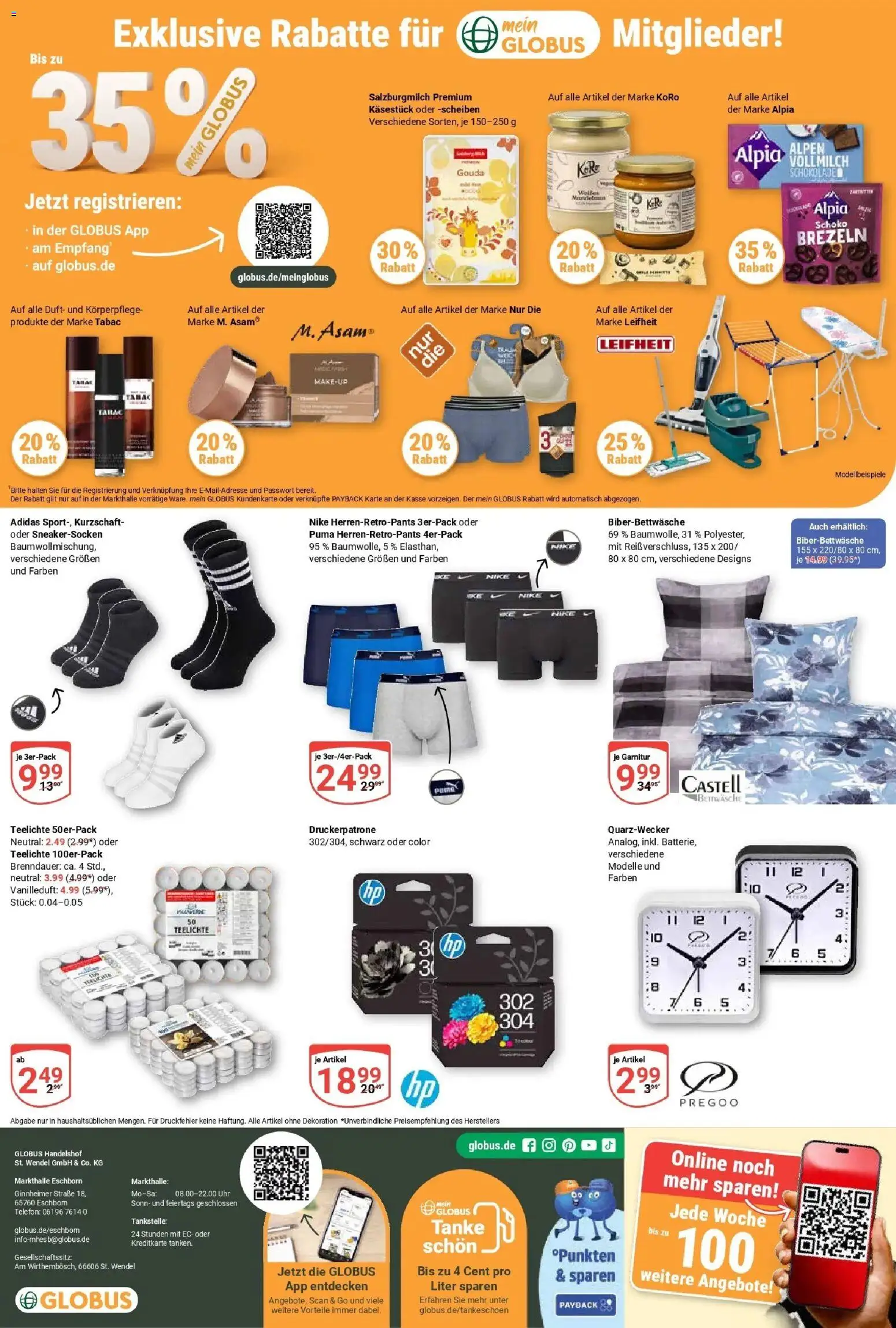 Globus Prospekt Eschborn (ab 05.10.2026) » Angebote online | Seite: 23 | Produkte: Gouda, Bettwäsche, Telefon, Uhr