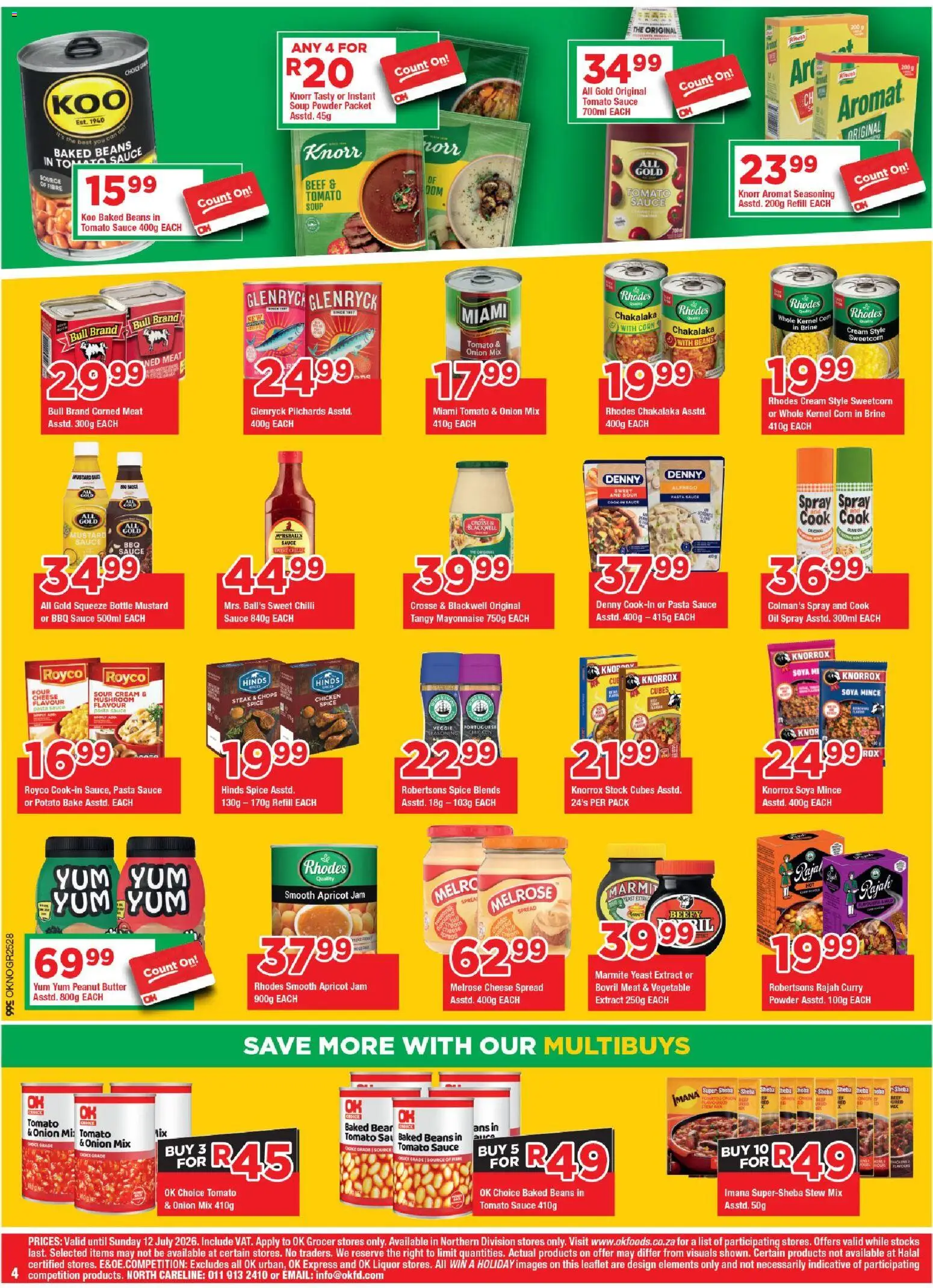 New OK Foods catalogue – valid from 24/06/2026 | Page: 4 | Products: Pasta sauce, Cheese, Stock, Sauce