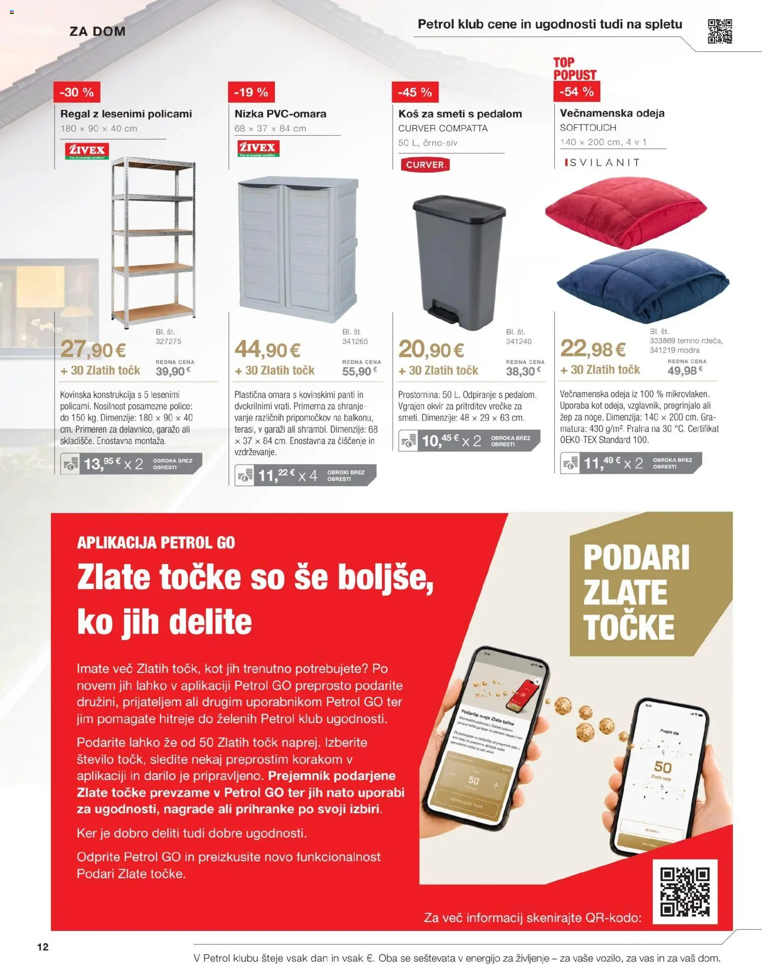 Novi Petrol katalog ponudbe – veljaven od 01.09.2026 | Stran: 12 | Izdelki: Okvir, Pregrinjalo, Kos, Regal