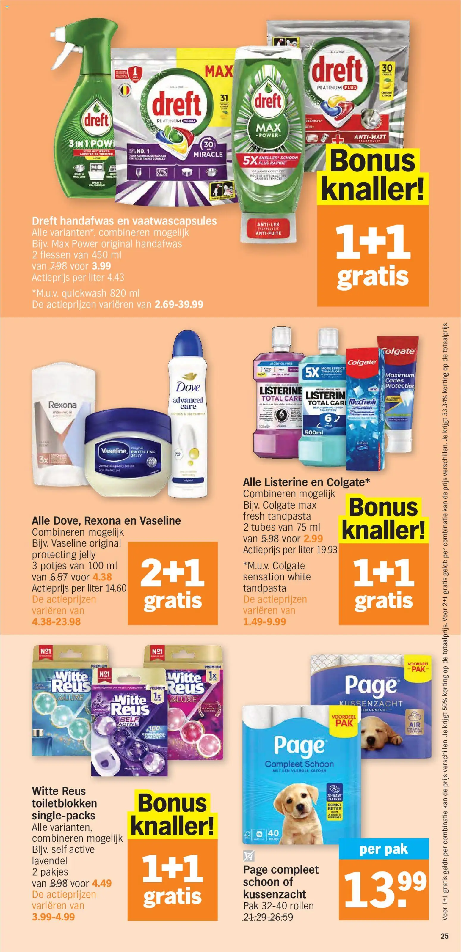 {H1} | Pagina: 25 | Producten: Vaatwascapsules, Mondspoeling, Water, Kan