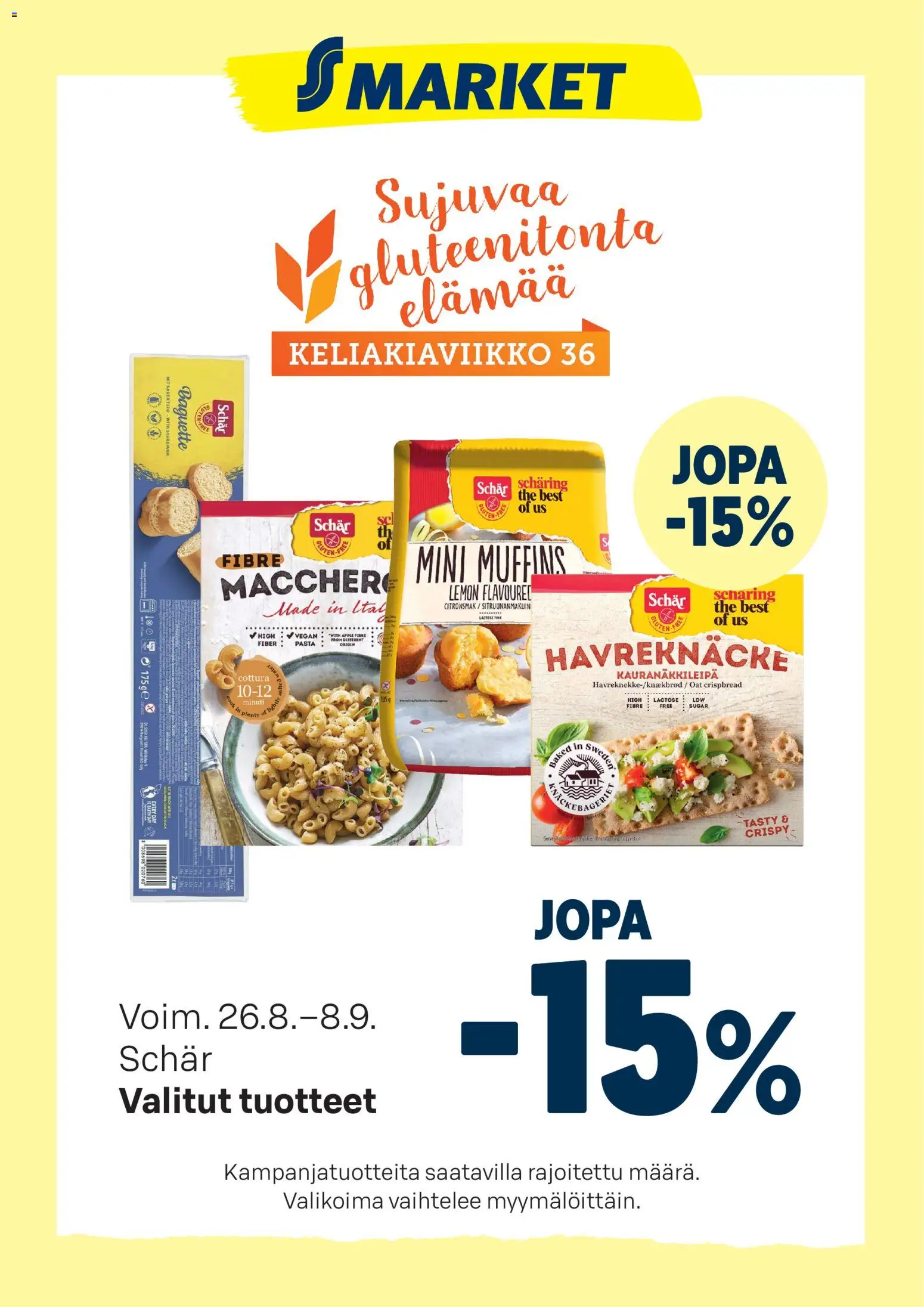 S-market - Schär – voimassa 26/08/2026 alkaen | Sivu: 1