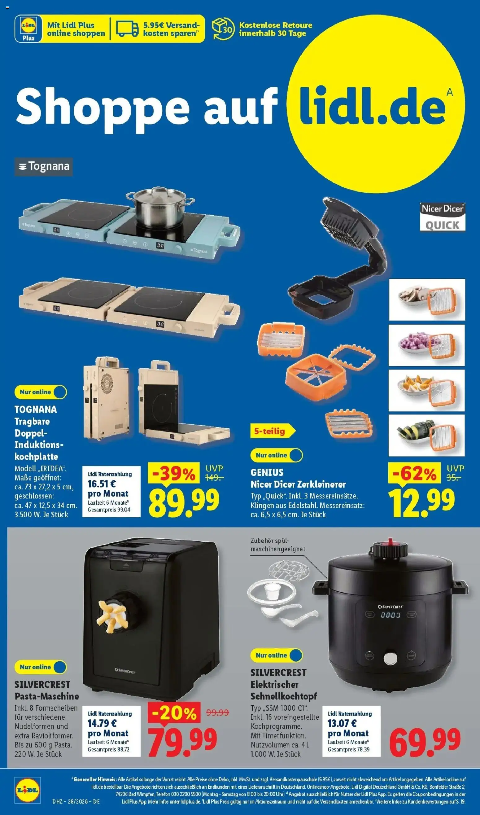 Lidl Prospekt Wahlstedt – gültig ab 06.07.2026 | Seite: 6 | Produkte: Bad, Pasta, Kochplatte, Telefon