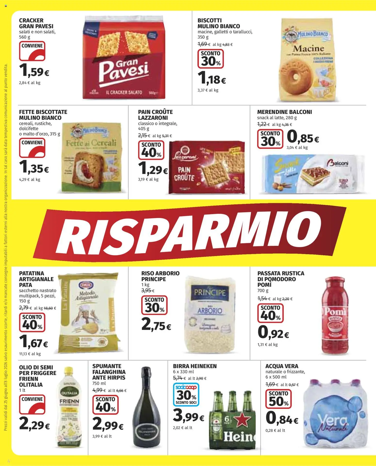 Volantino COOP del 25/06/2026 | Pagina: 4 | Prodotti: Riso, Pomodoro, Data, Spumante