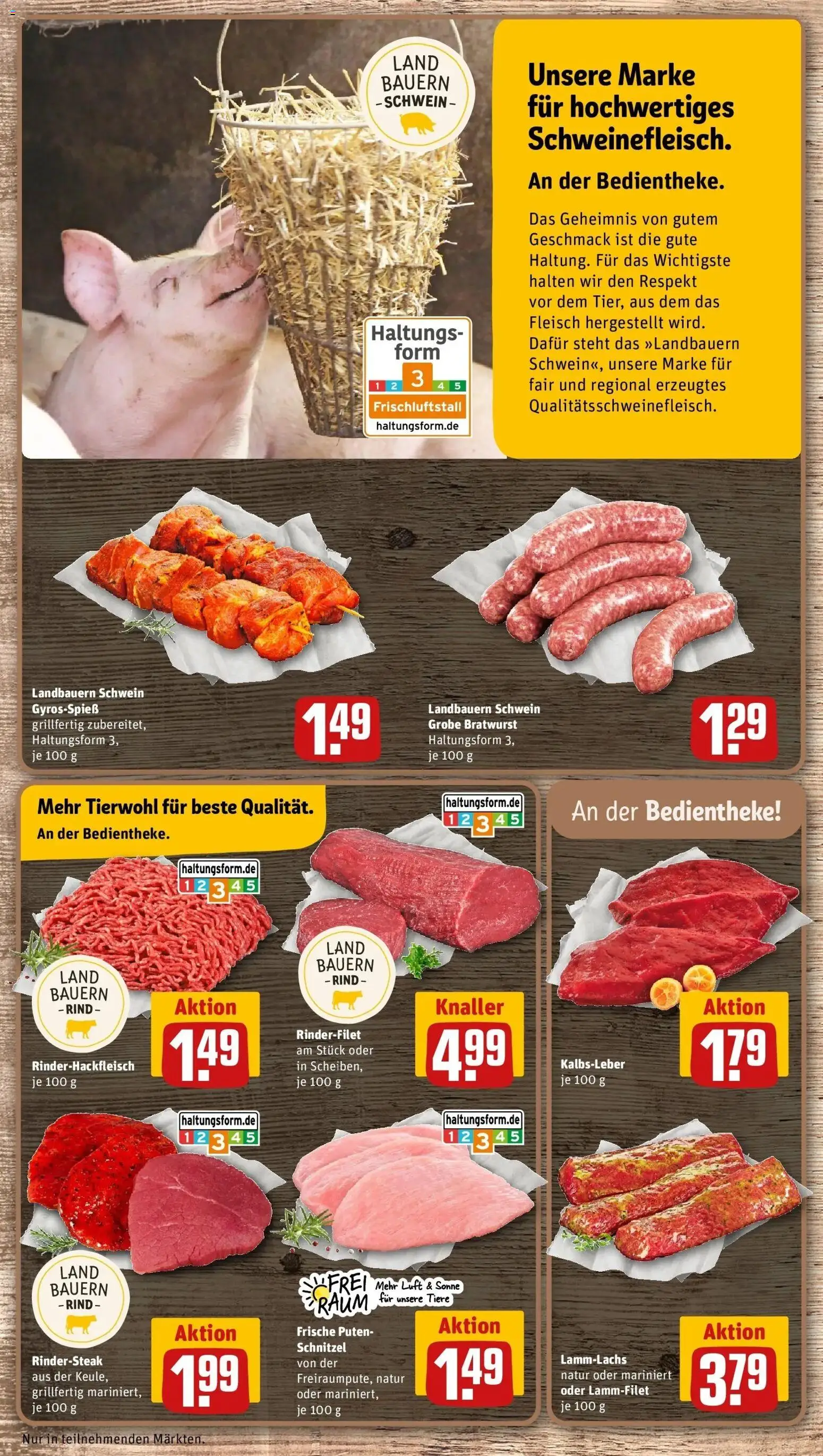 REWE Prospekt ab 31.08.2026 zum Blättern » Angebote | Seite: 2 | Produkte: Rinderfilet, Bratwurst, Kalbsleber, Fleisch