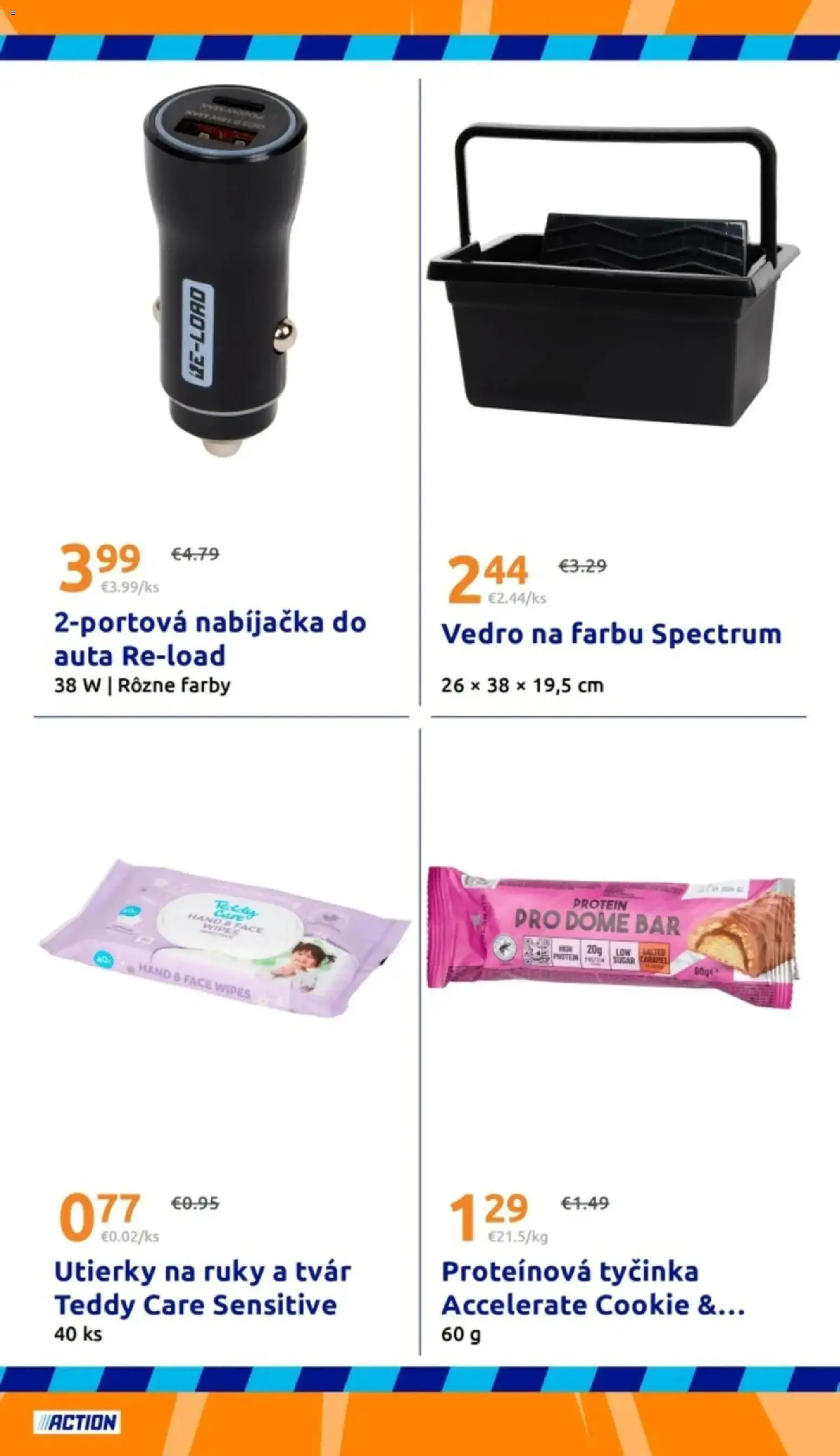 Nové Action akcie – leták je platný od 20.05.2026 | Strana: 27 | Produkty: Nabíjačka, Protein
