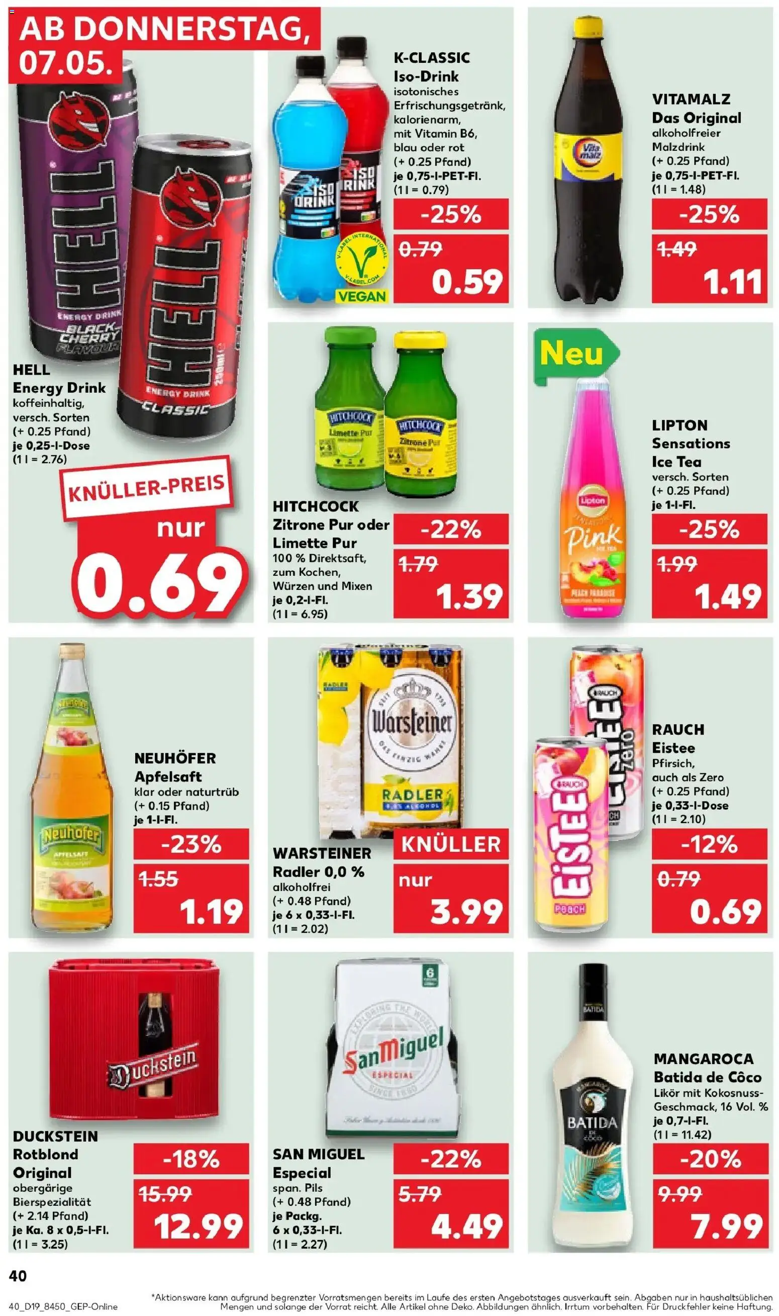 Prospekt Kaufland ab 04.05.2026 » Angebote Online zum Blättern | Seite: 45 | Produkte: Likör, Radler, Warsteiner, Limette
