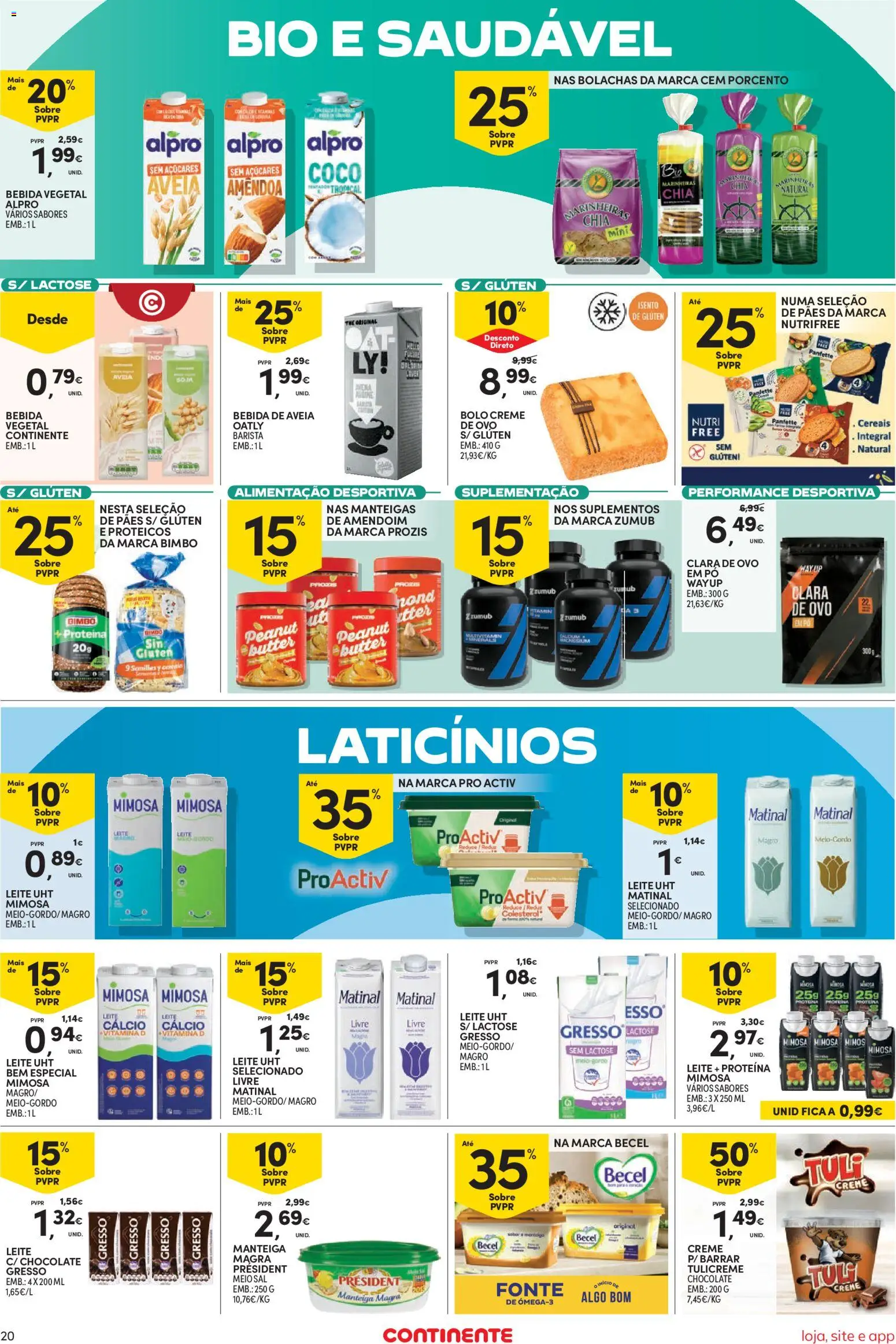 Continente folheto Bom Dia │ válido de 27/10/2026 | Página: 20 | Produtos: Pó, Leite proteina, Chocolate, Bebida