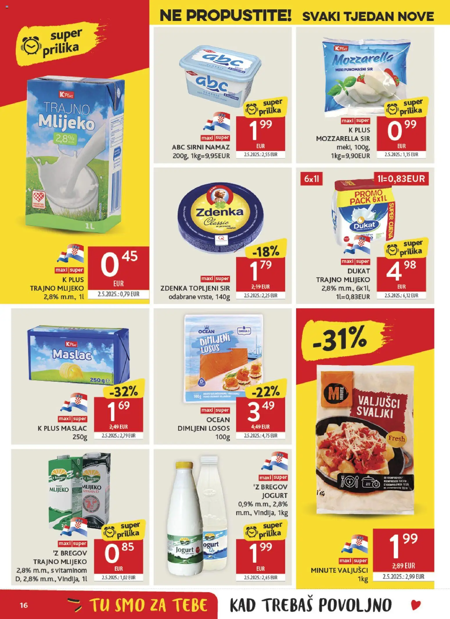 Konzum HR akciós ujság - amely érvényes a következő dátumtól: 2026.08.12. | Oldal: 16 | Termékek: Mozzarella, Vitamin, Vitamin d