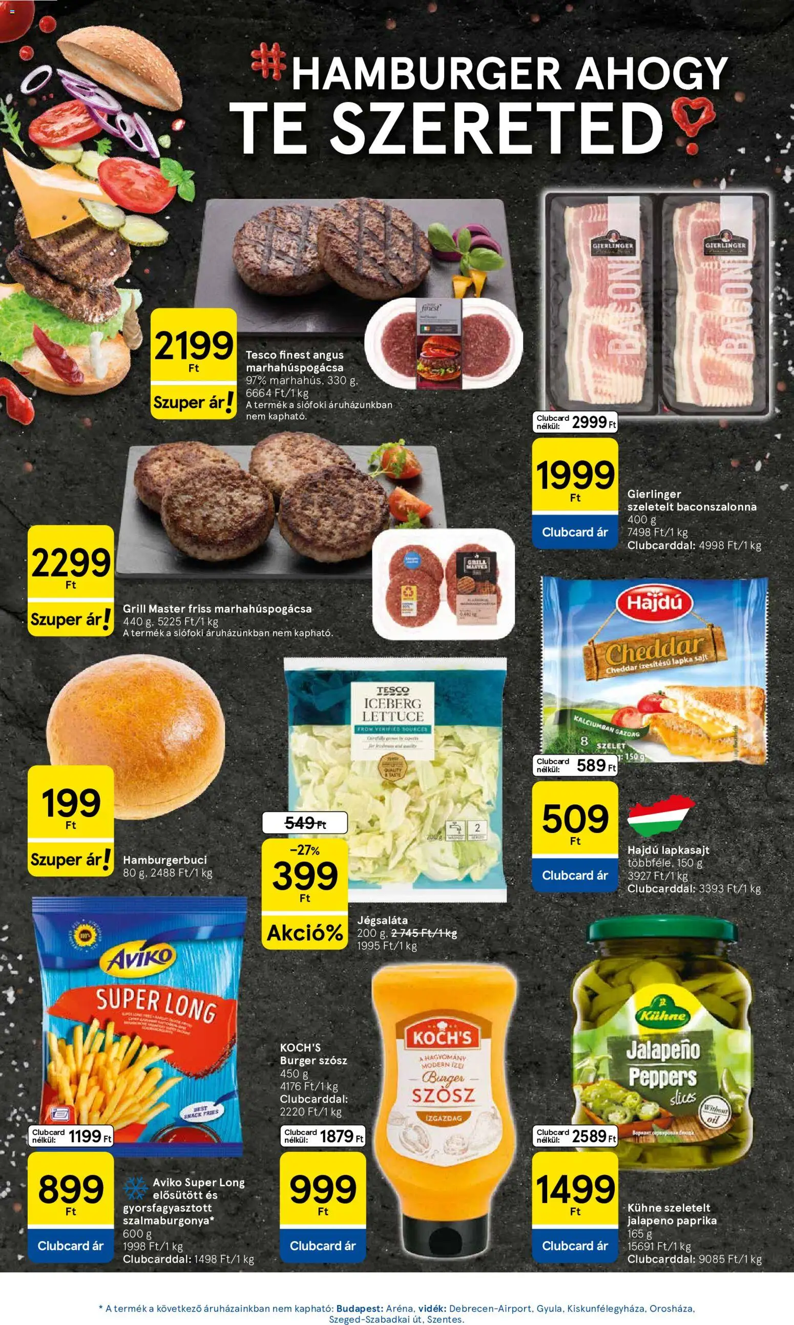 Tesco akciós ujság - amely érvényes a következő dátumtól: 28.05.2026 | Oldal: 21 | Termékek: Lapkasajt, Jégsaláta, Grill, Szósz