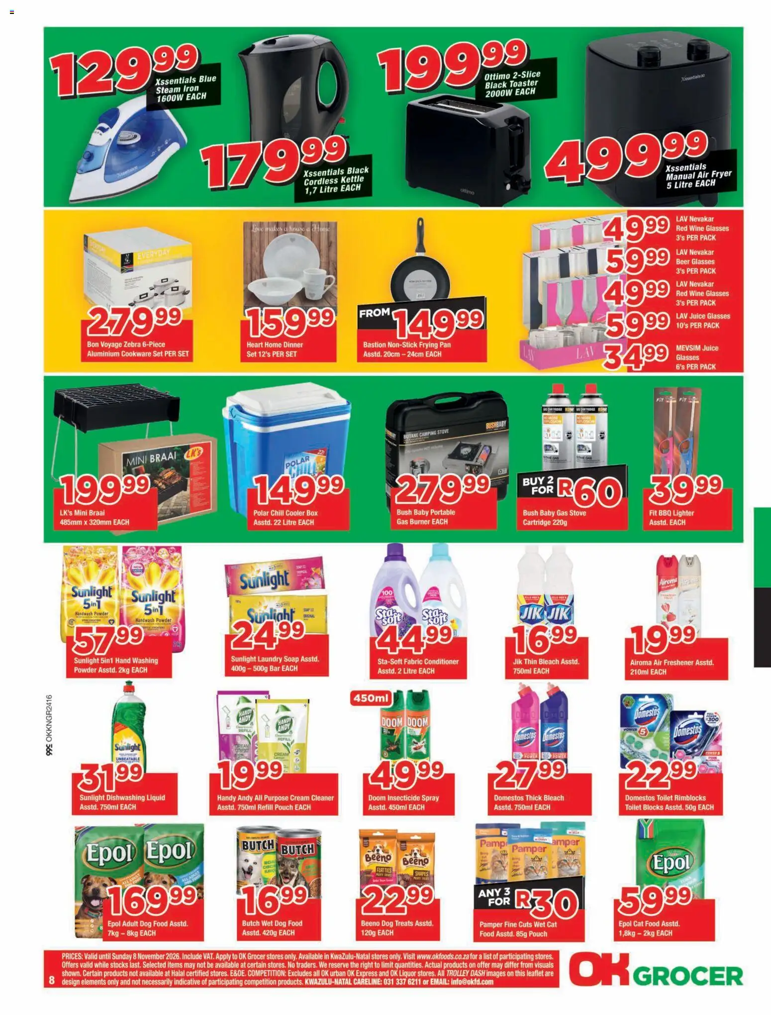 New OK Foods catalogue – valid from 23/10/2026 | Page: 8 | Products: Toaster, Toilet, Air fryer, Juice