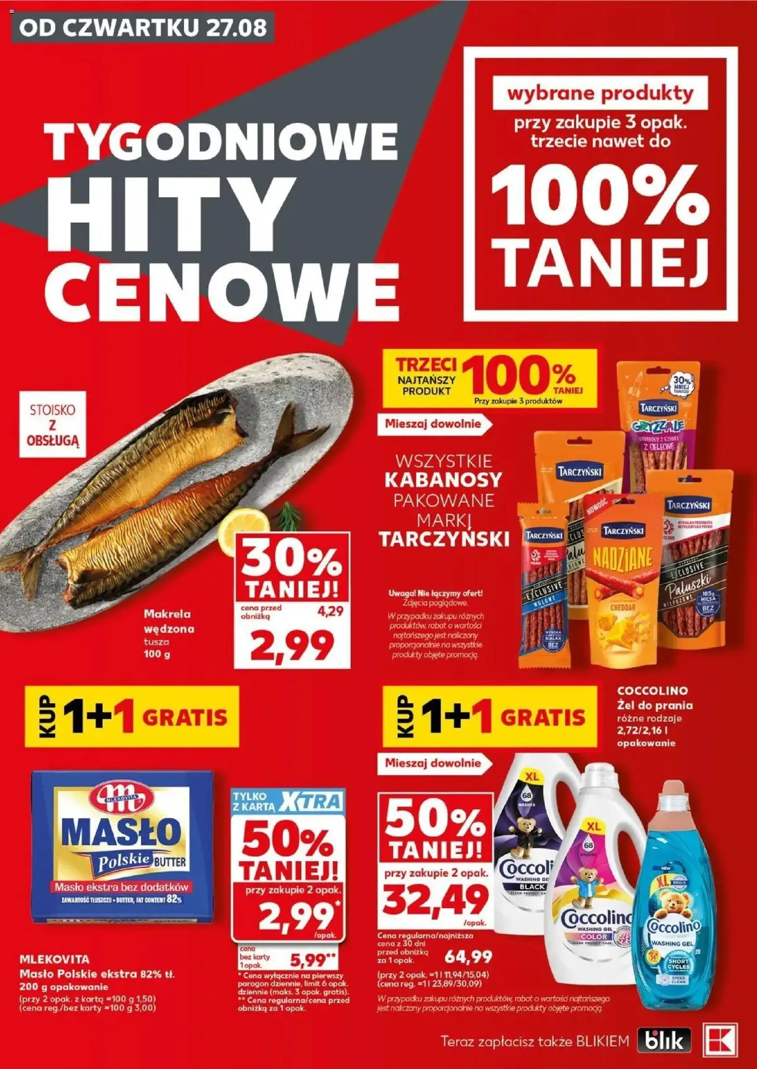 Kaufland gazetka - Super Weekend od 29.08.2026 - od jutra PDF | Strona: 4 | Produkty: Masło Polskie, Makrela wędzona, Kabanos, Cheddar