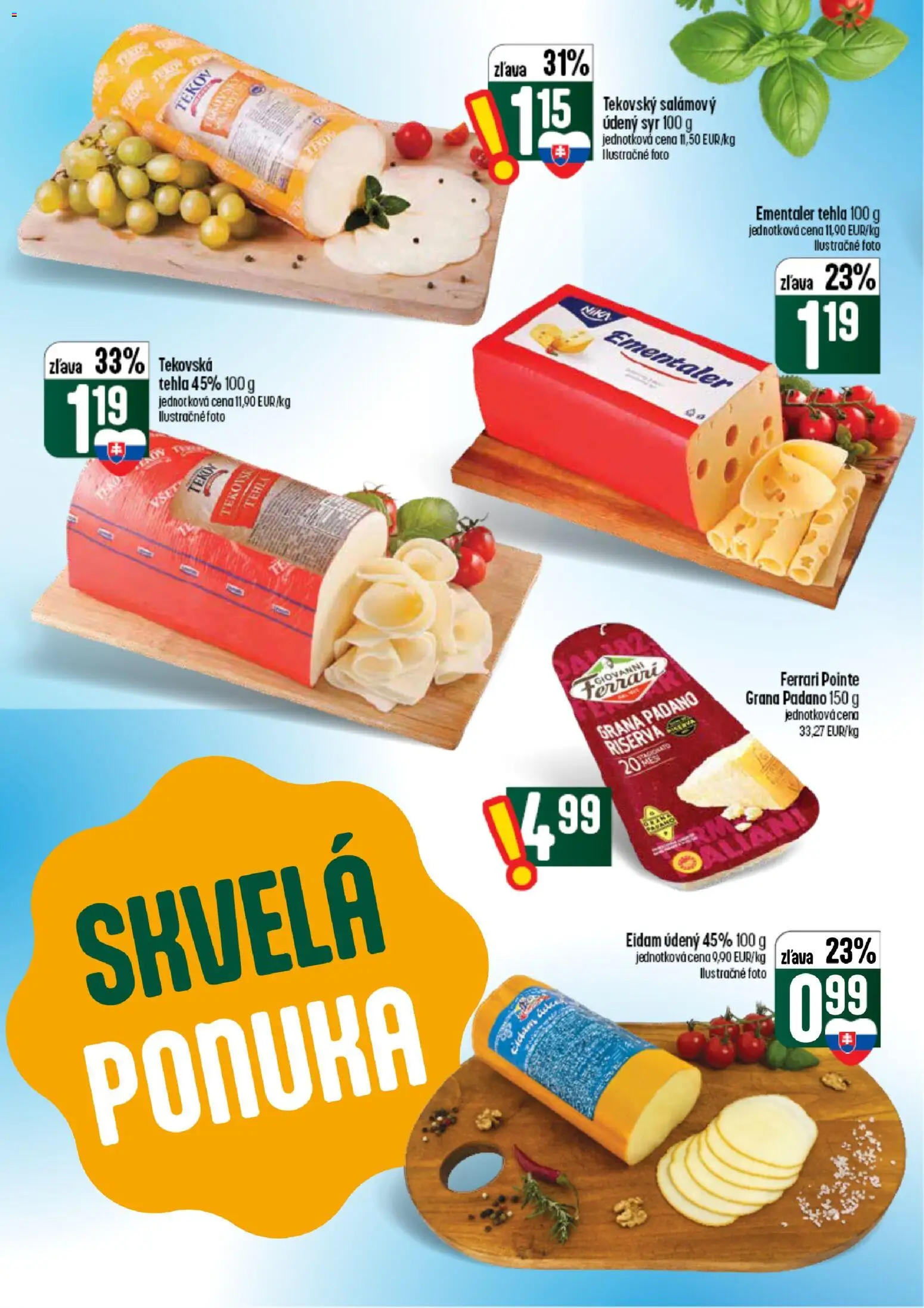 Nové COOP Jednota akcie – leták je platný od 10.09.2026 | Strana: 20 | Produkty: Syr, Eidam, Grana Padano