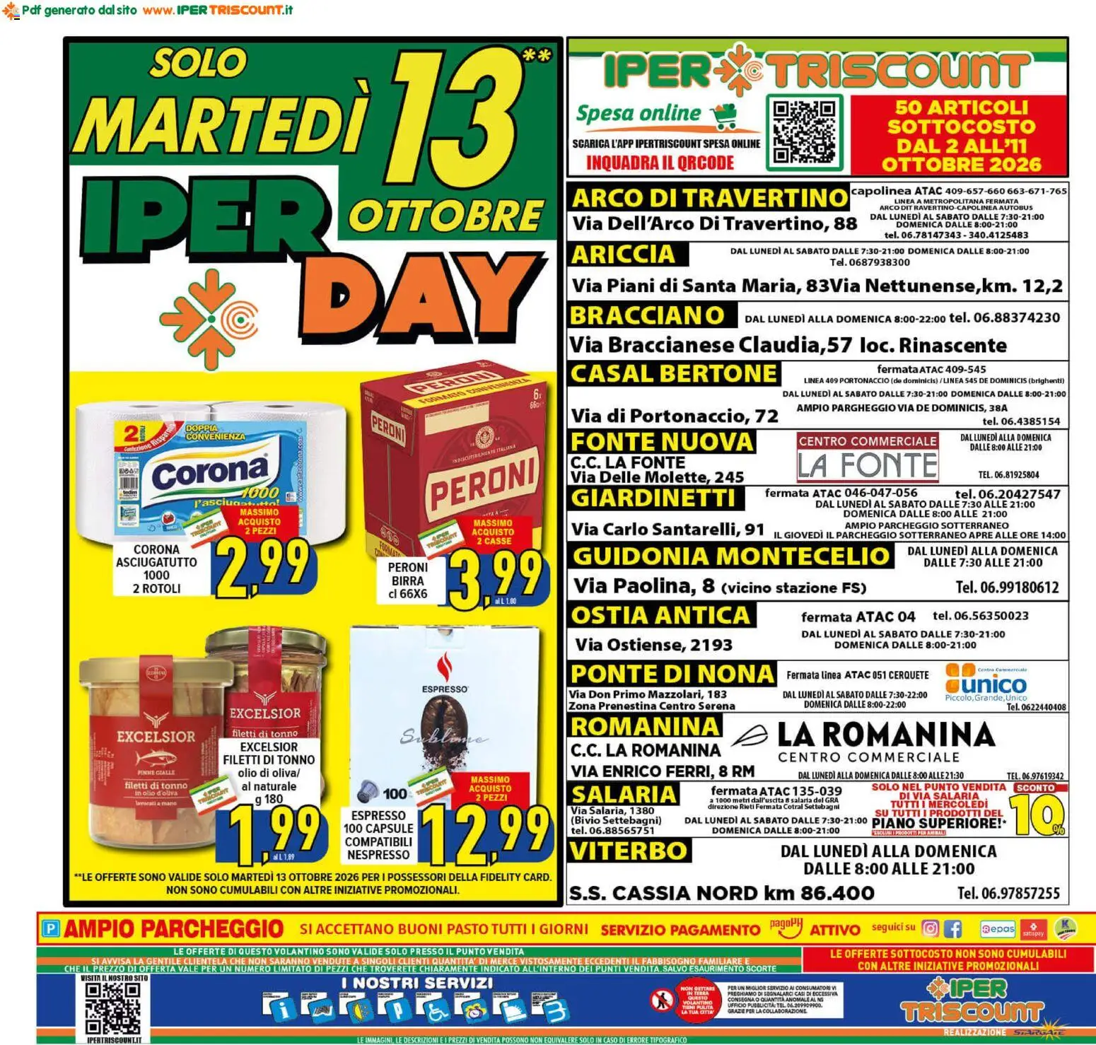 Volantino Ipertriscount del 02/10/2026 | Pagina: 20 | Prodotti: Birra, Pinne, Tonno al naturale, Asciugatutto