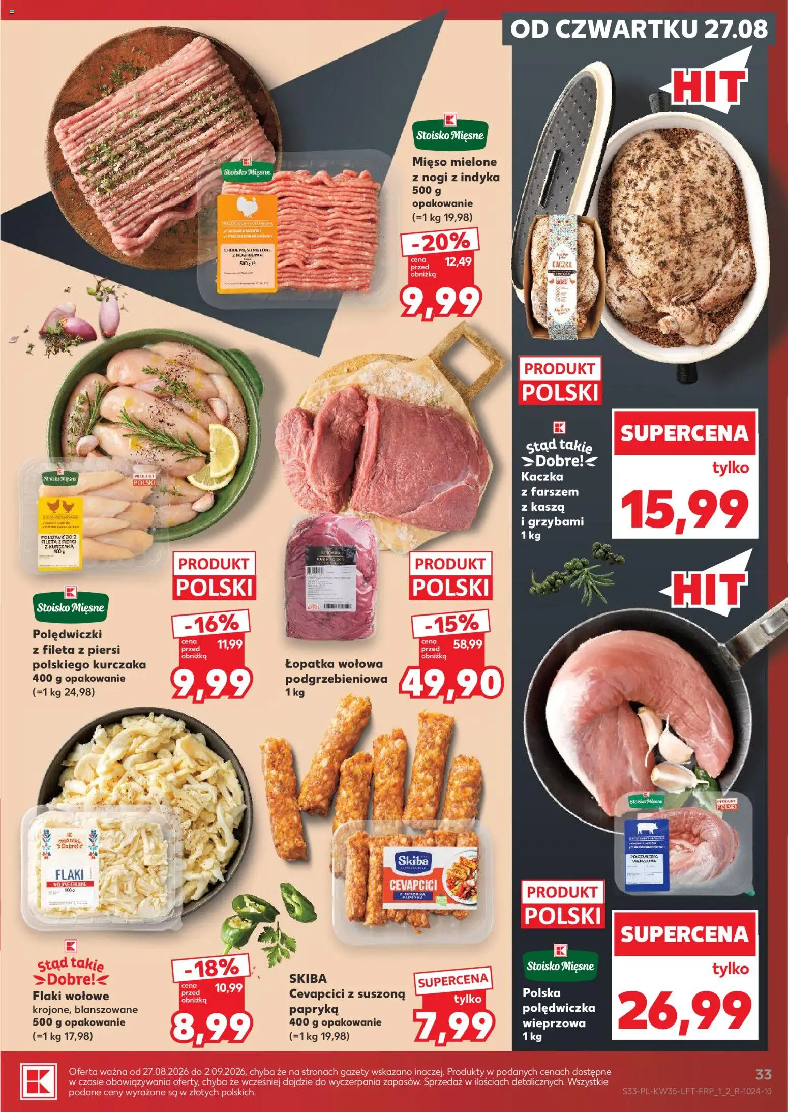 Kaufland Polsko leták - Jest fresz od 27.08.2026 | Strana: 33 | Produkty: Lopatka